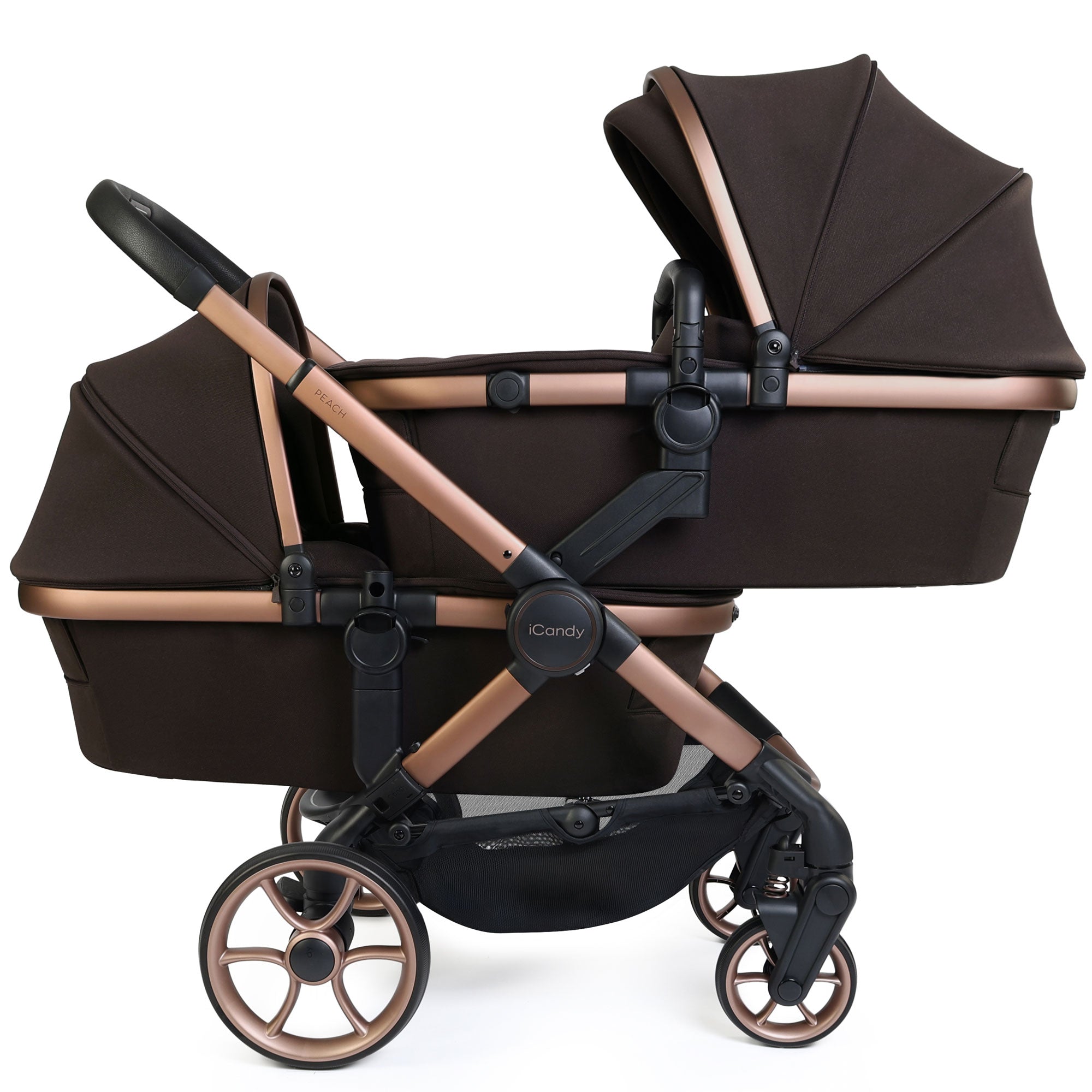 iCandy Peach 8 Editions Twin Complete Bundle with Cocoon 360 in Pecan