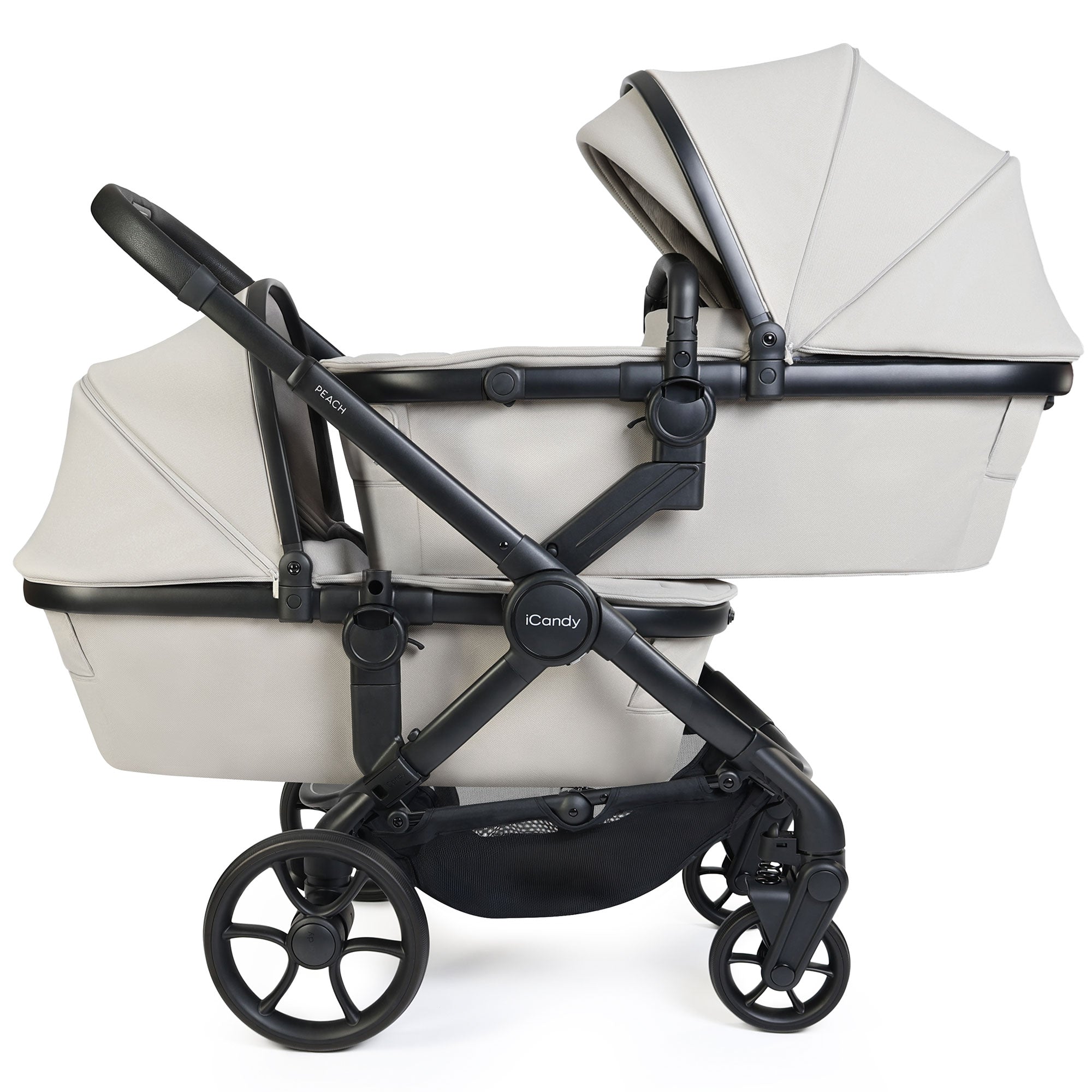 iCandy Peach 8 Twin Complete Bundle with Cocoon 360 in Taupe