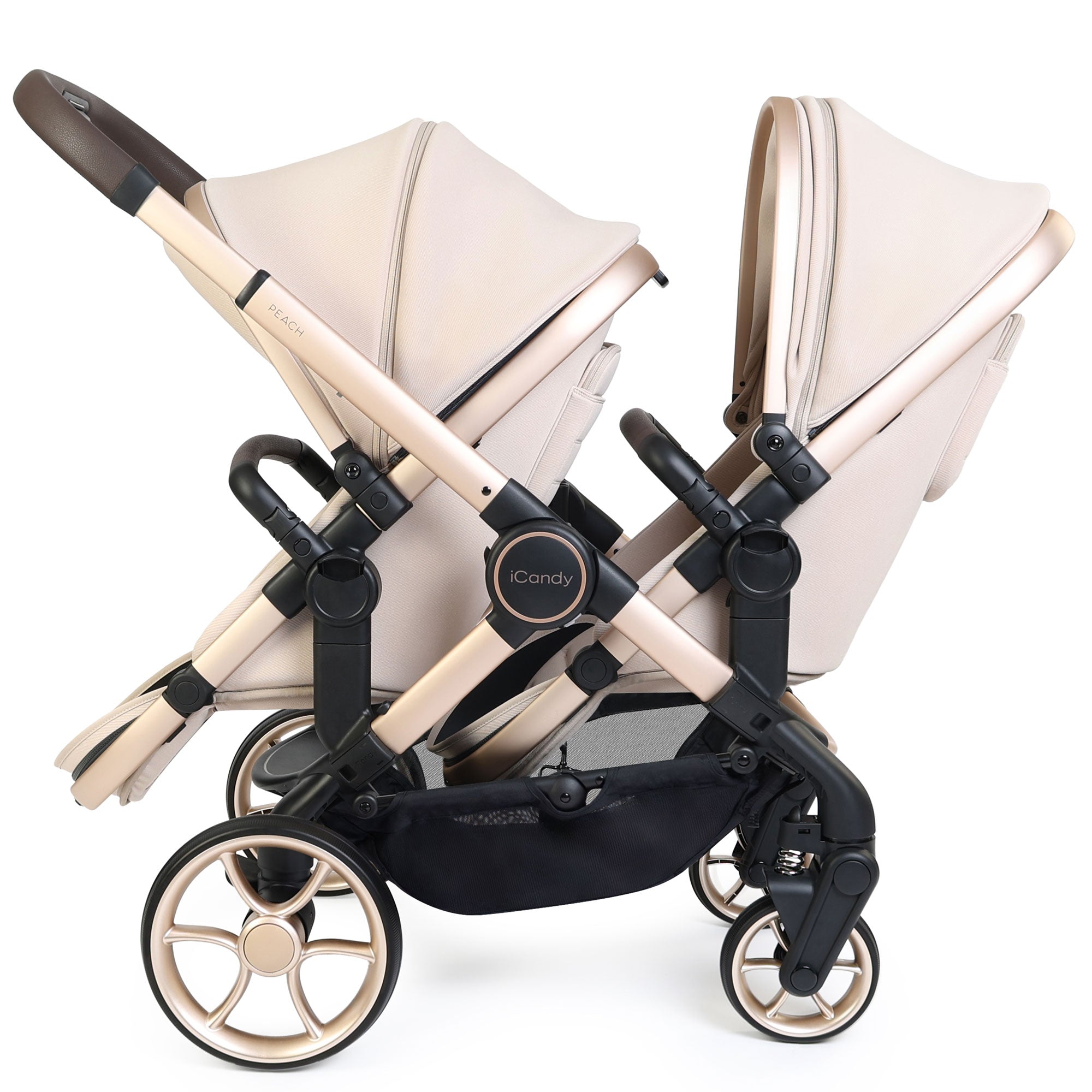 iCandy Peach 8 Editions Twin Complete Cybex Travel System in Biscotti