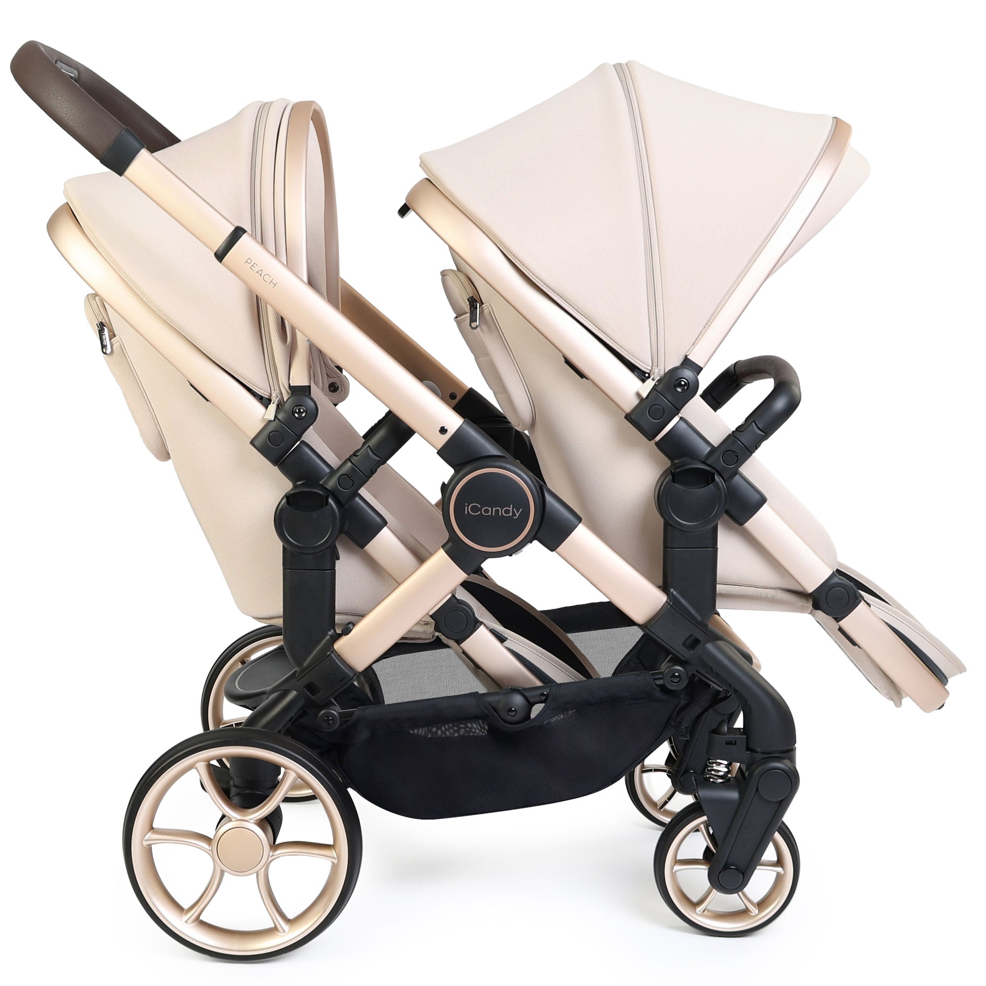 iCandy Peach 8 Editions Twin Complete Maxi-Cosi Travel System in Biscotti