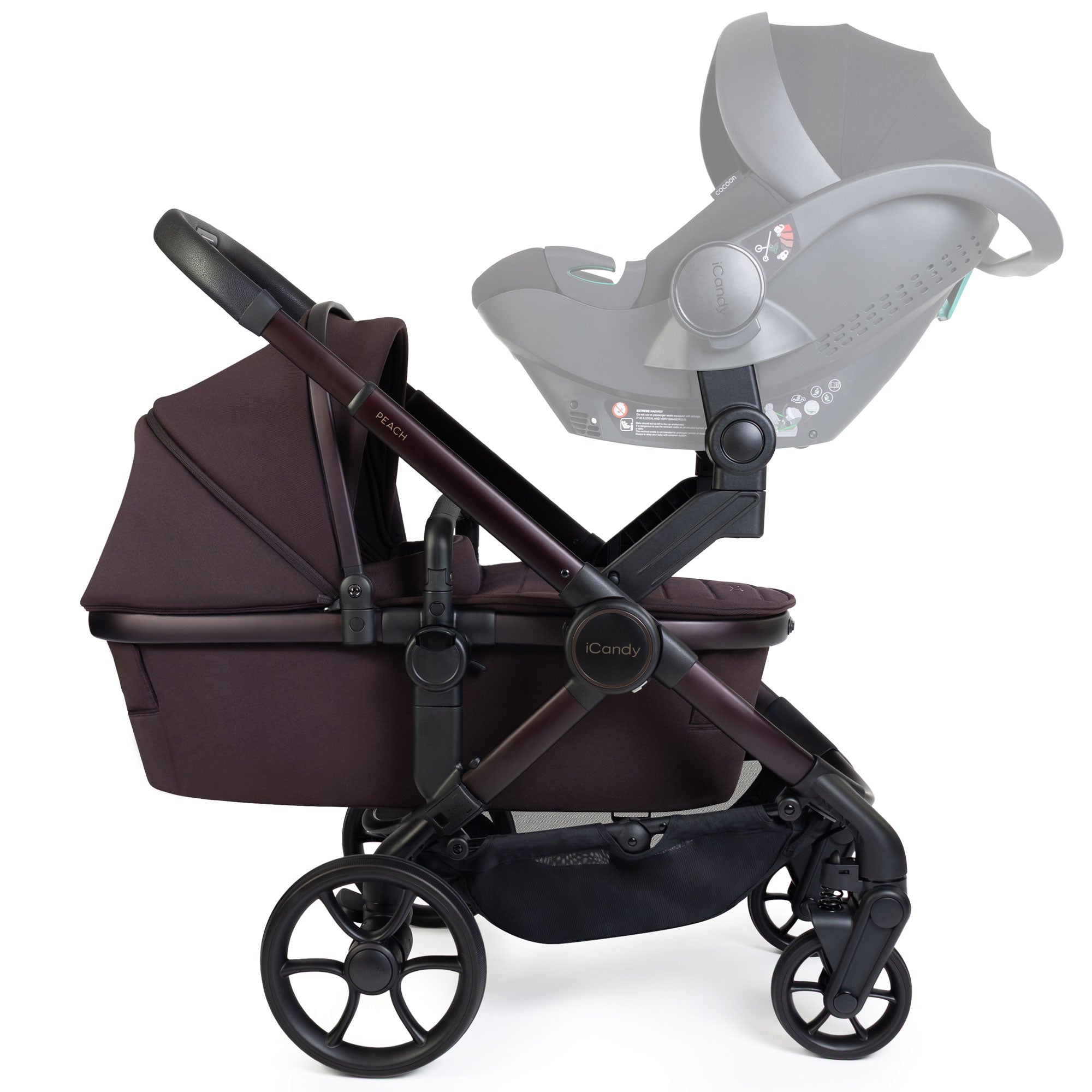 iCandy Peach 8 Editions Twin Complete Maxi-Cosi Travel System in Coffee Bean