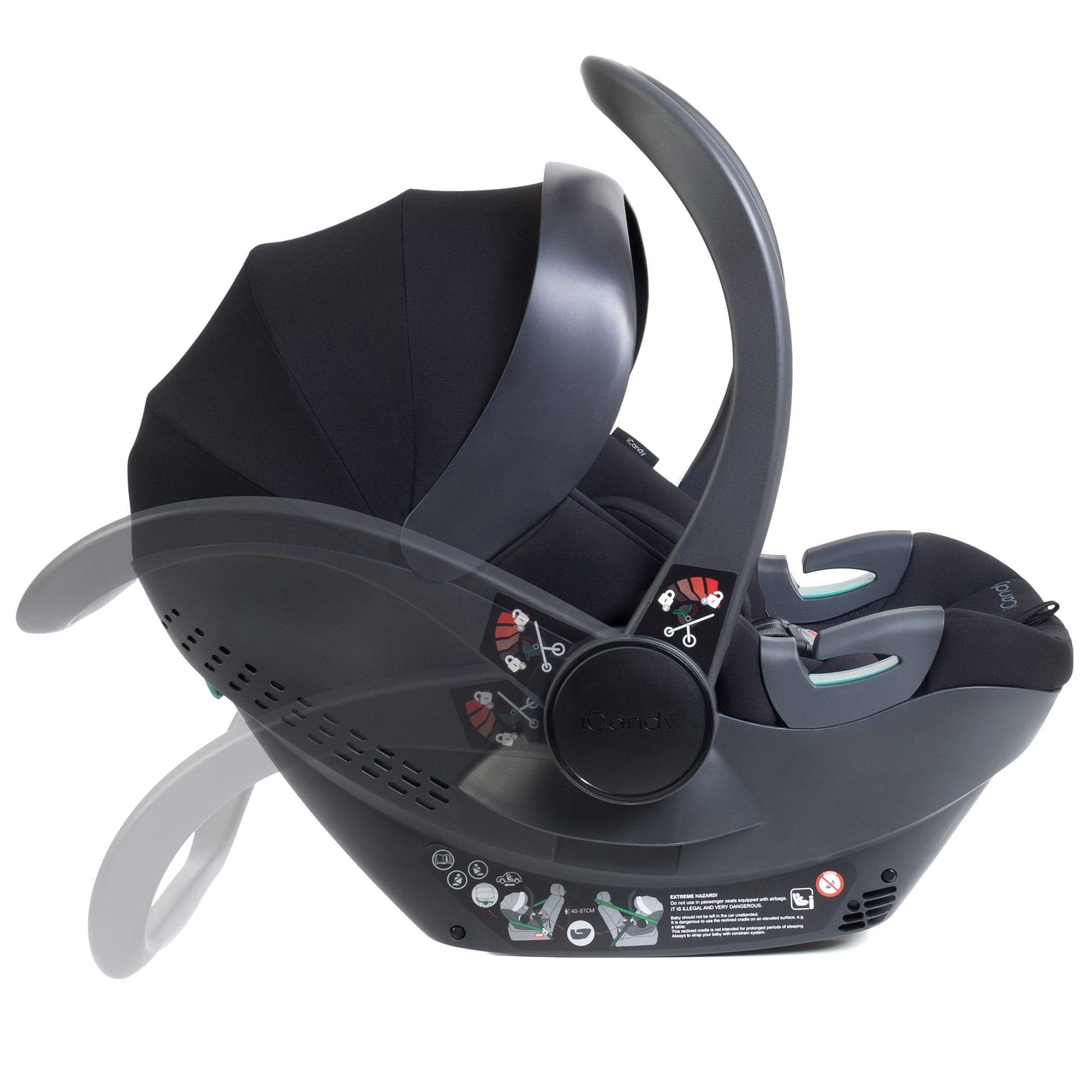 iCandy Cocoon 360 Infant Carrier & Base in Black Baby Car Seats IC3365 5010334064116