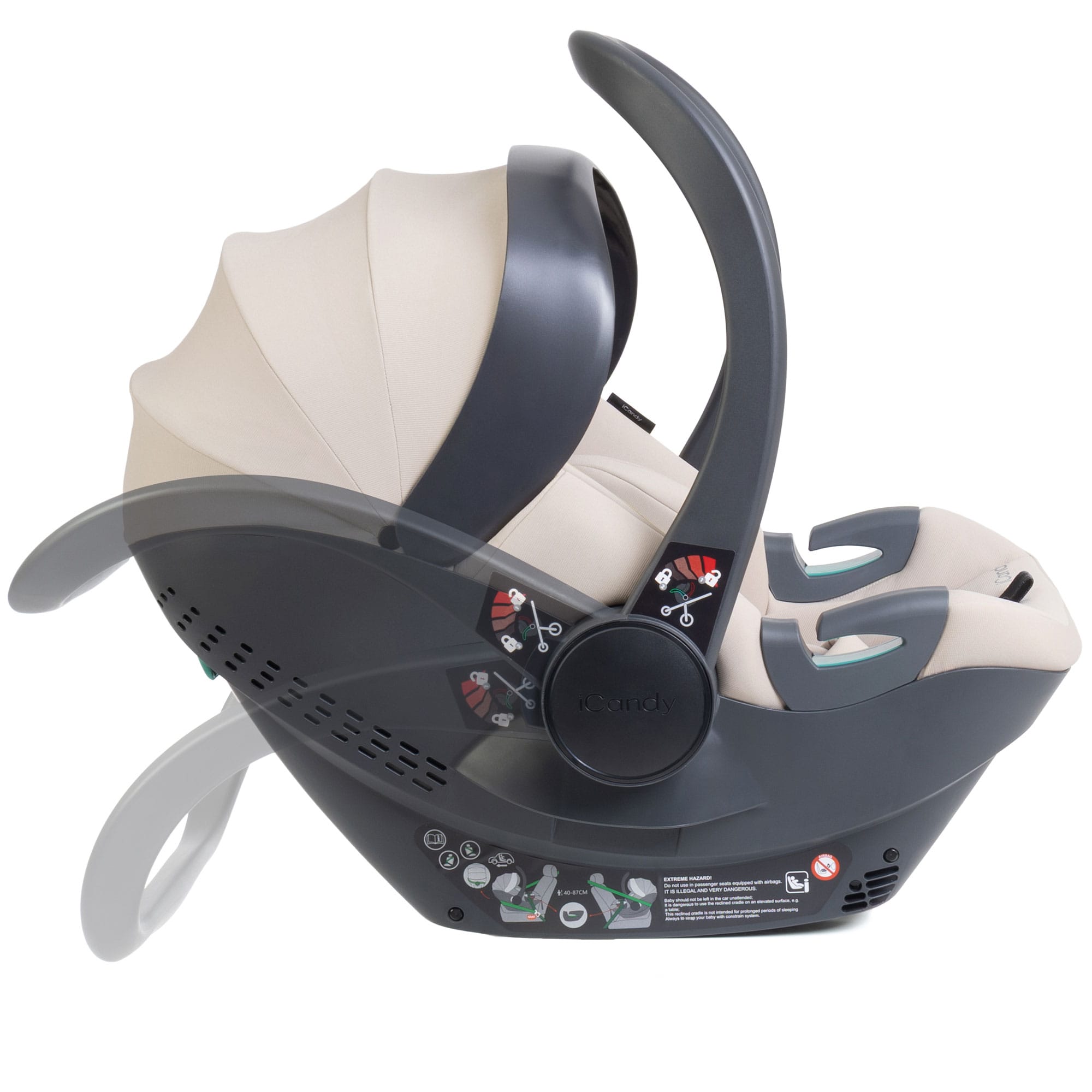 iCandy Cocoon 360 Infant Carrier & Base in Sandstone Baby Car Seats IC3367 5010334064130