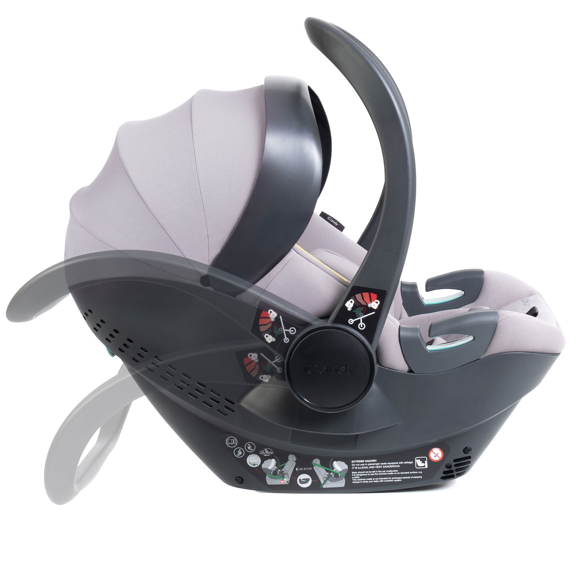 iCandy Cocoon 360 Infant Carrier & Base in Storm Grey Baby Car Seats IC3366 5010334064123