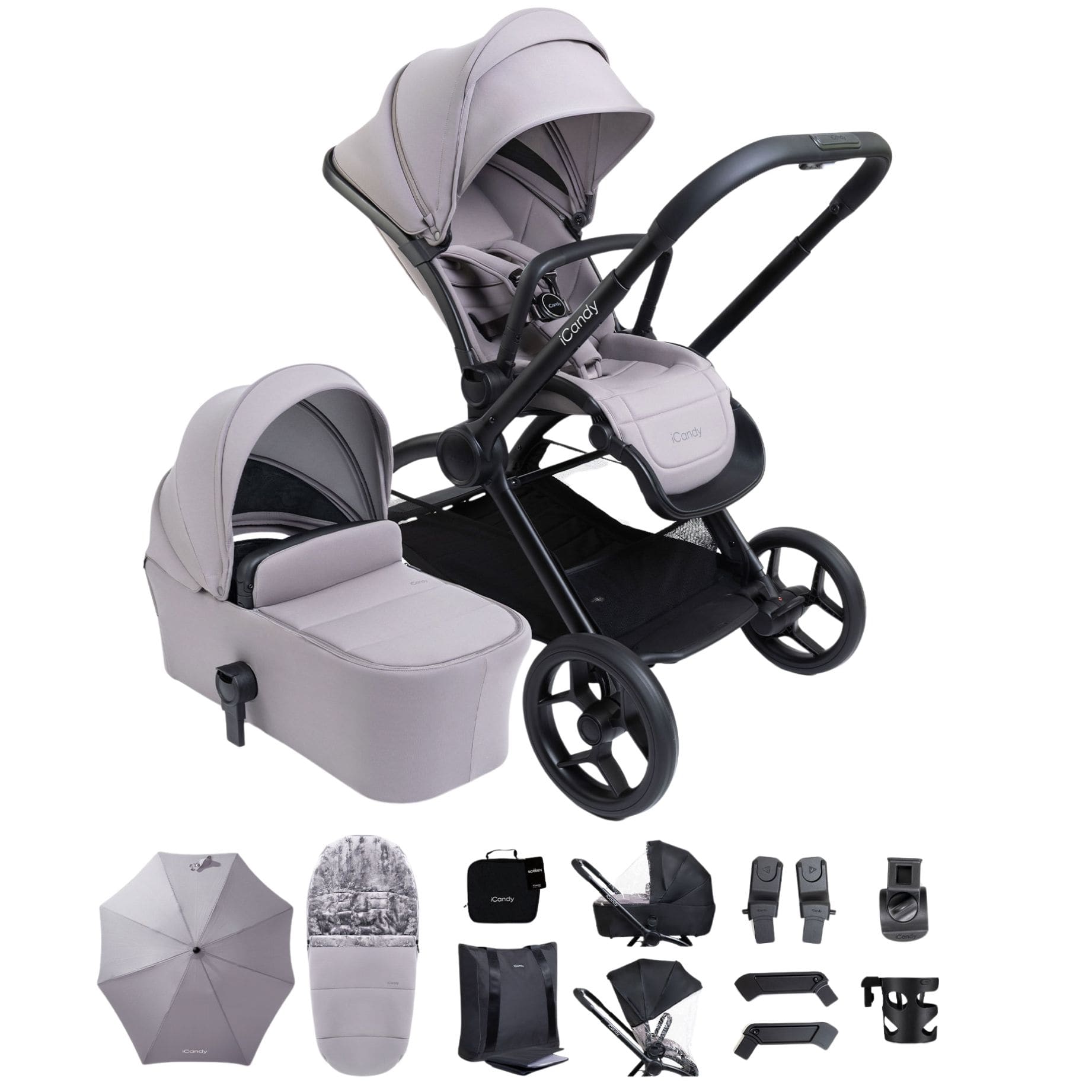 iCandy Core 2 Complete Bundle in Storm Grey Baby Prams IC3274 5010334063041