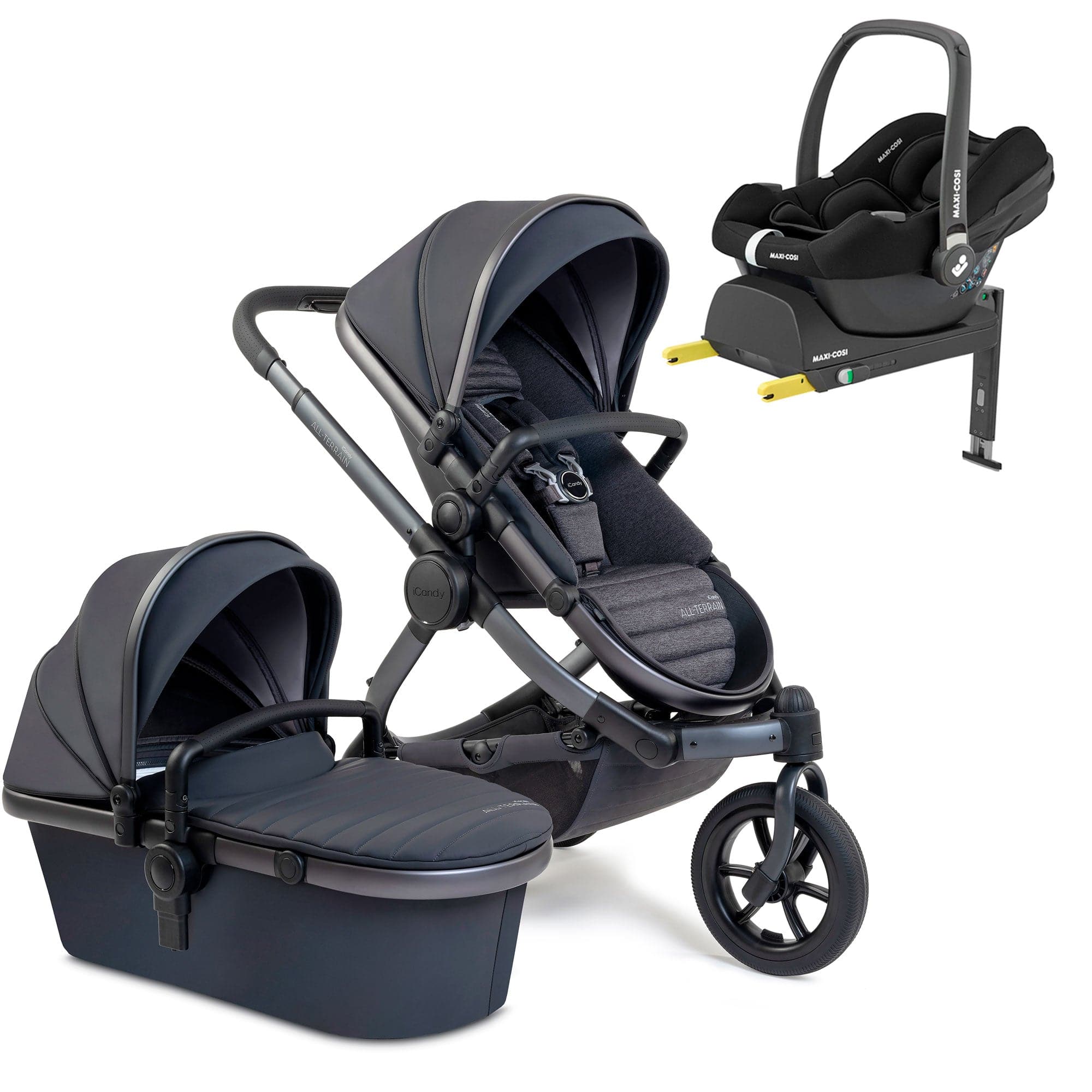 iCandy Peach 7 All Terrain Maxi-Cosi Combo Set in Storm Baby Prams 16321-COMBO-CAB 5010334052519