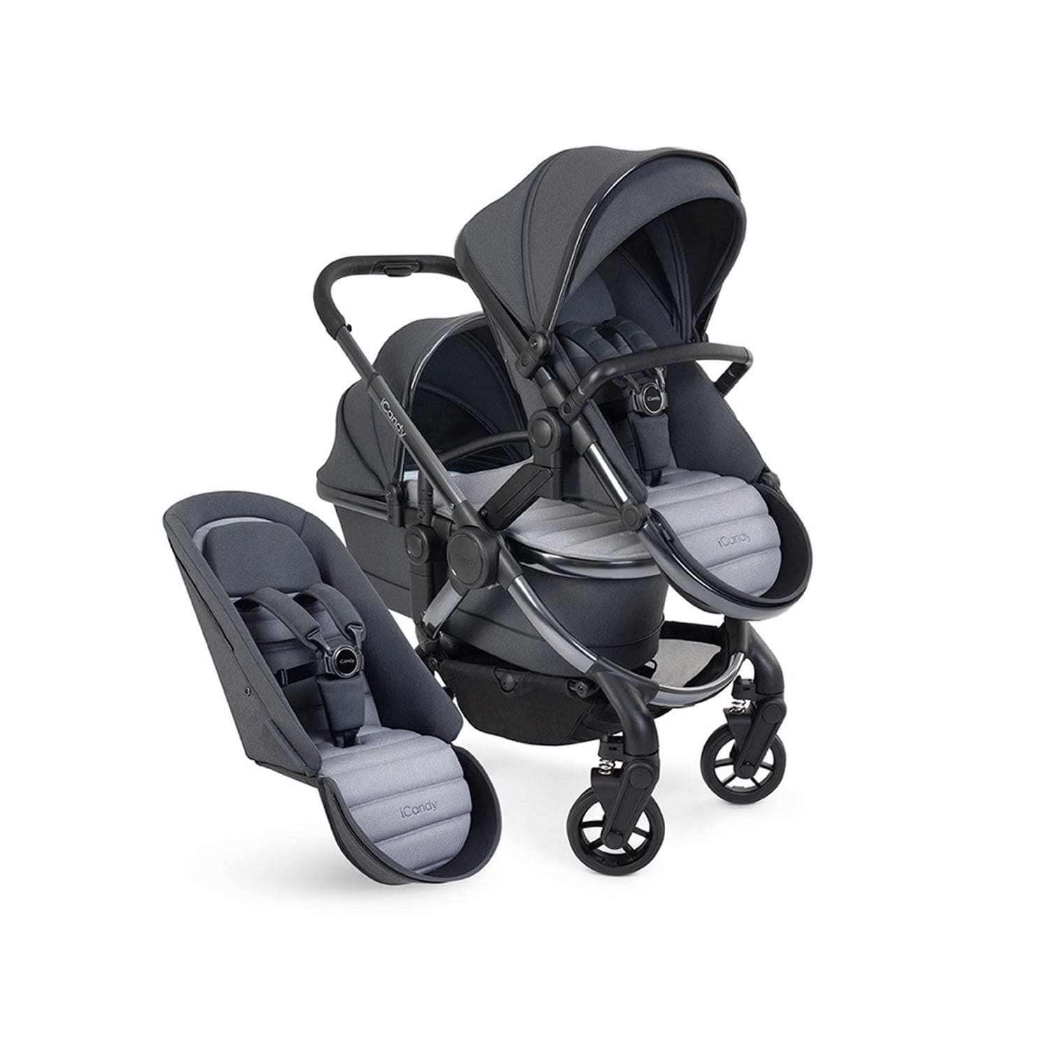 iCandy Peach 7 Double Combo Set in Truffle Double & Twin Prams IC2565 5010334047324