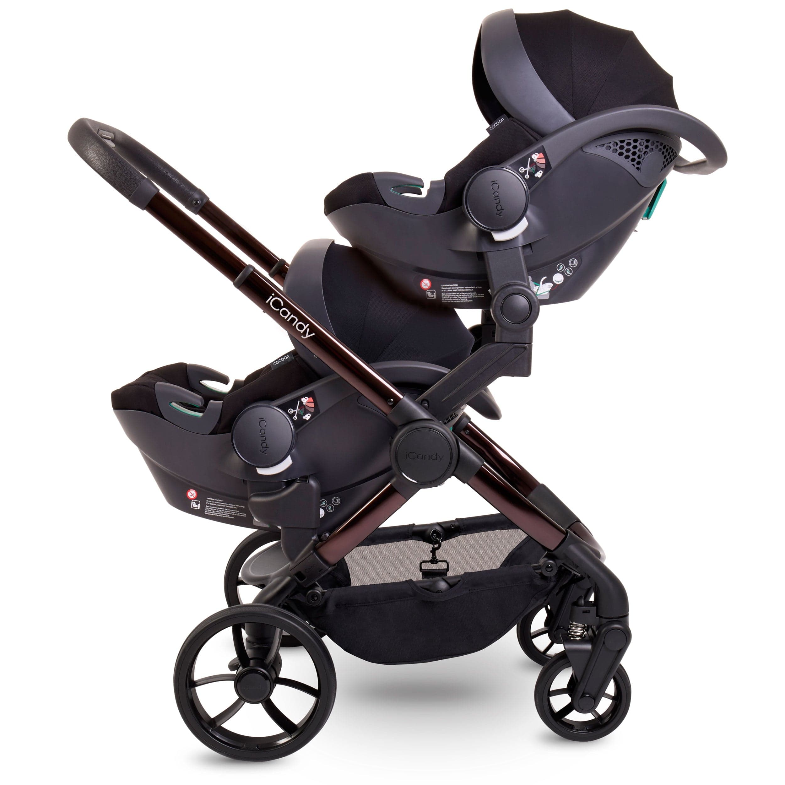 iCandy Peach 7 Twin Maxi Cosi Bundle in Coco