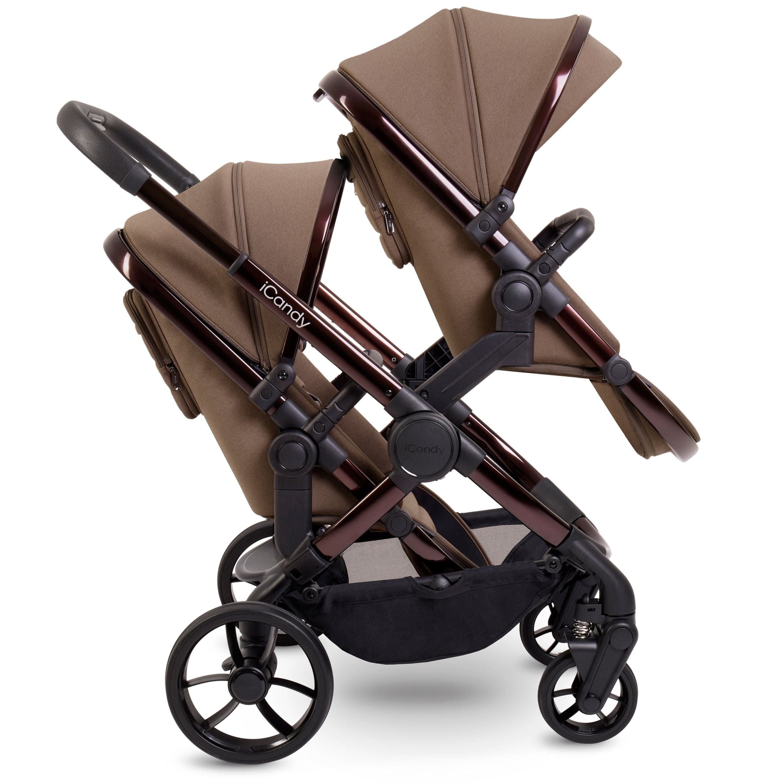 iCandy Peach 7 Twin Maxi-Cosi Bundle in Coco Double & Twin Prams