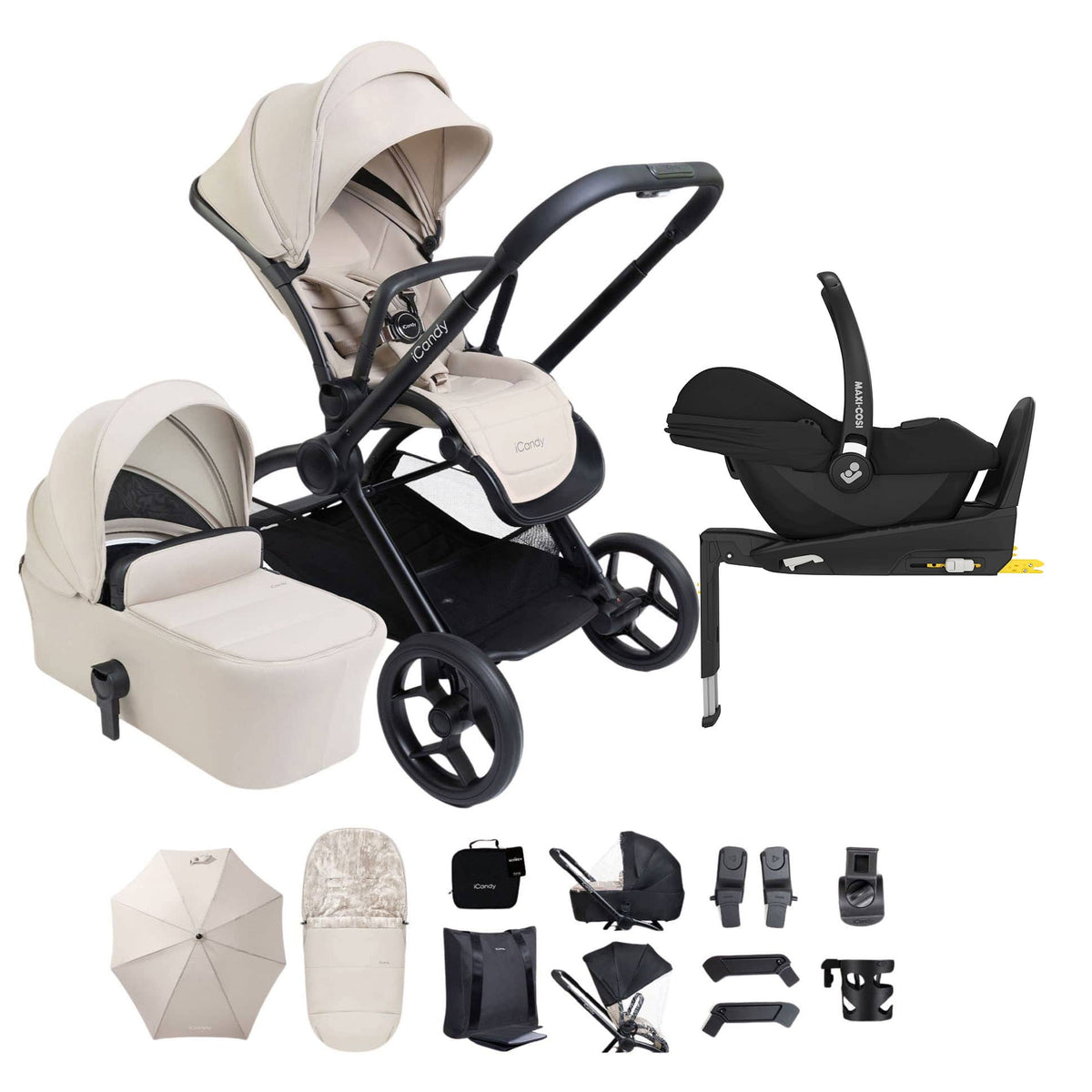 iCandy Core 2 Complete Maxi-Cosi Bundle in Sandstone Travel Systems 21576-SAN-1 5010334063027
