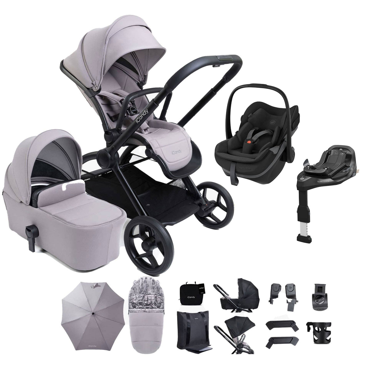 iCandy Core 2 Complete Maxi-Cosi Bundle in Storm Grey Travel Systems 21576-GRY-2 5010334063010