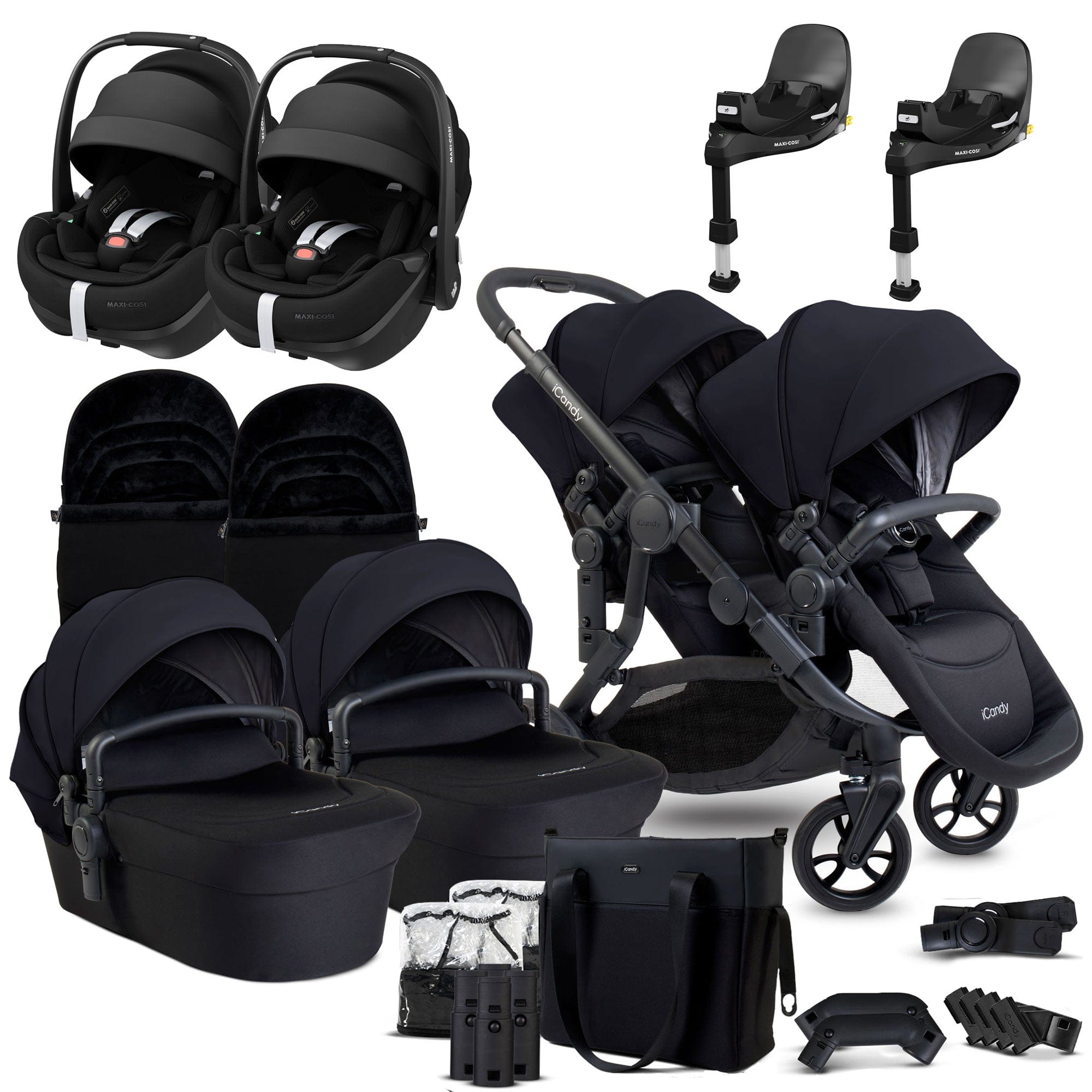 iCandy Orange 4 Twin Maxi-Cosi Travel System in Black Edition