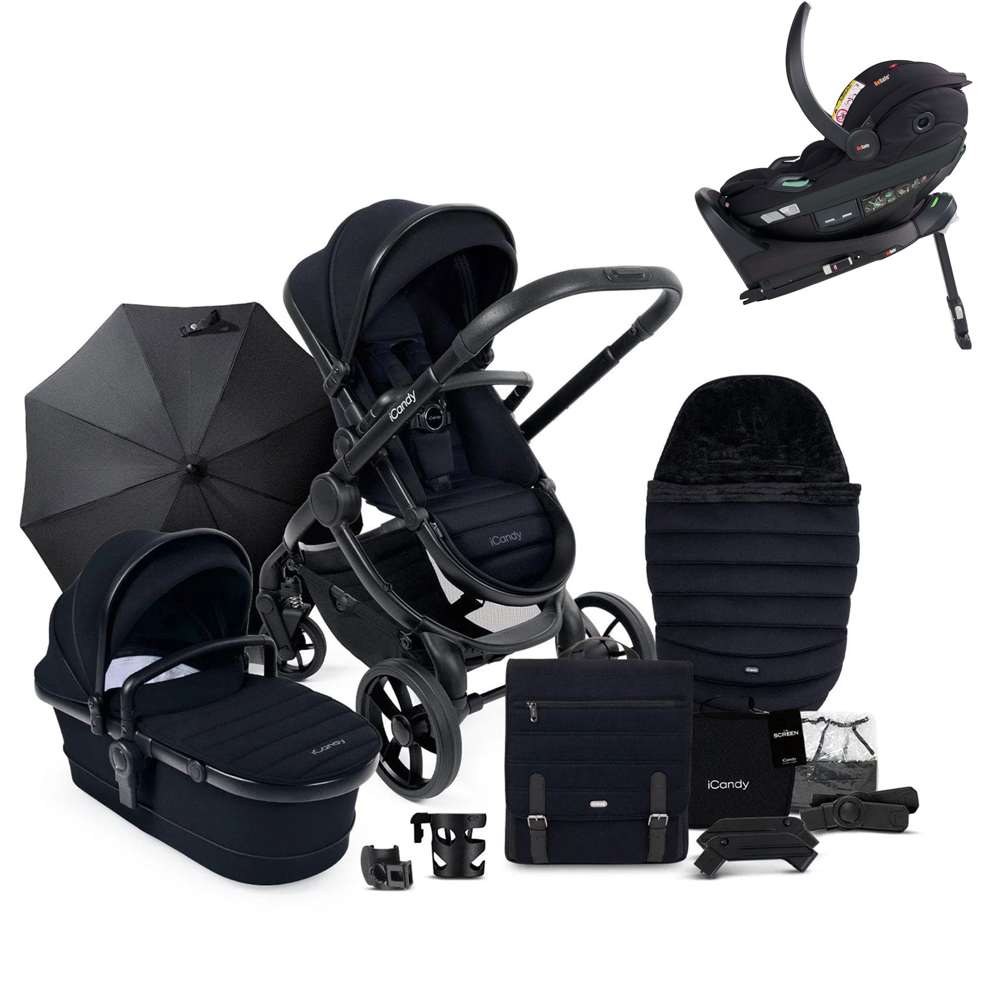 iCandy Peach 7 Complete Besafe Bundle in Black Travel Systems 17831-BLK 5010334048093
