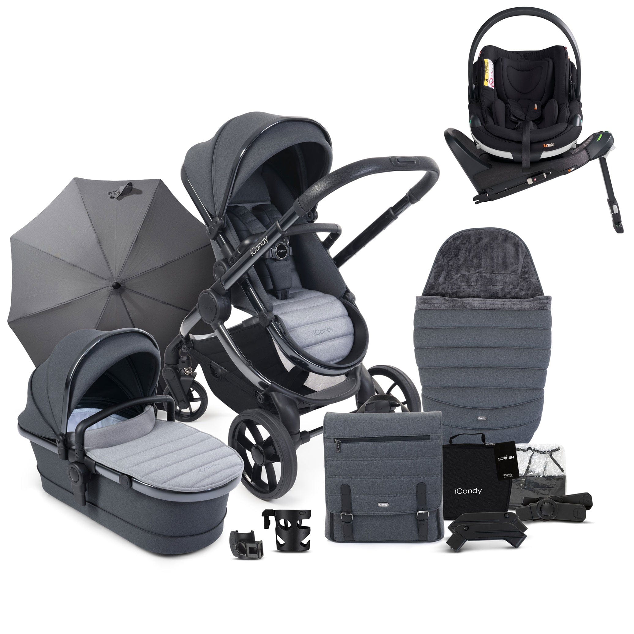 iCandy Peach 7 Complete Besafe Bundle in Truffle Travel Systems 17837-TRU 5010334048109