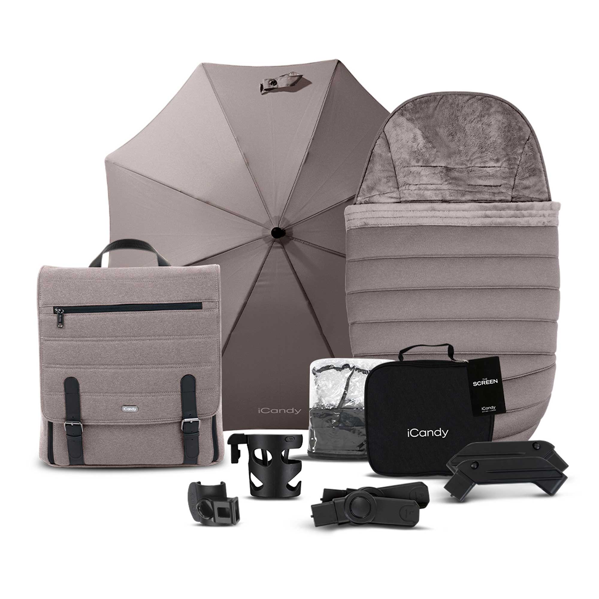 iCandy Peach 7 Complete Bundle with COCOON Car Seat in Porcini Travel Systems IC3264 5010334062952