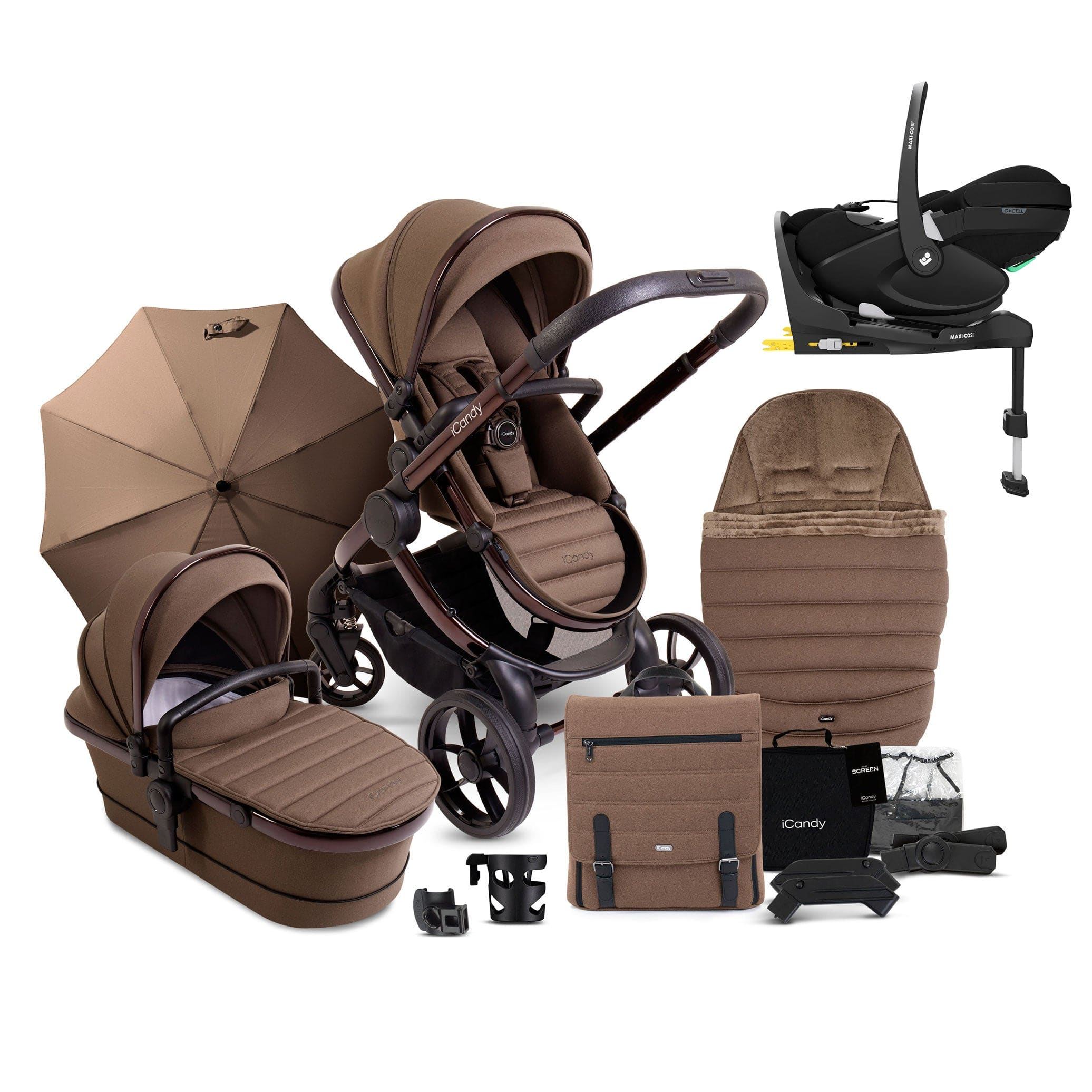iCandy Peach 7 Complete Maxi-Cosi Bundle in Coco Travel Systems 15902-COC-2 5010334056937