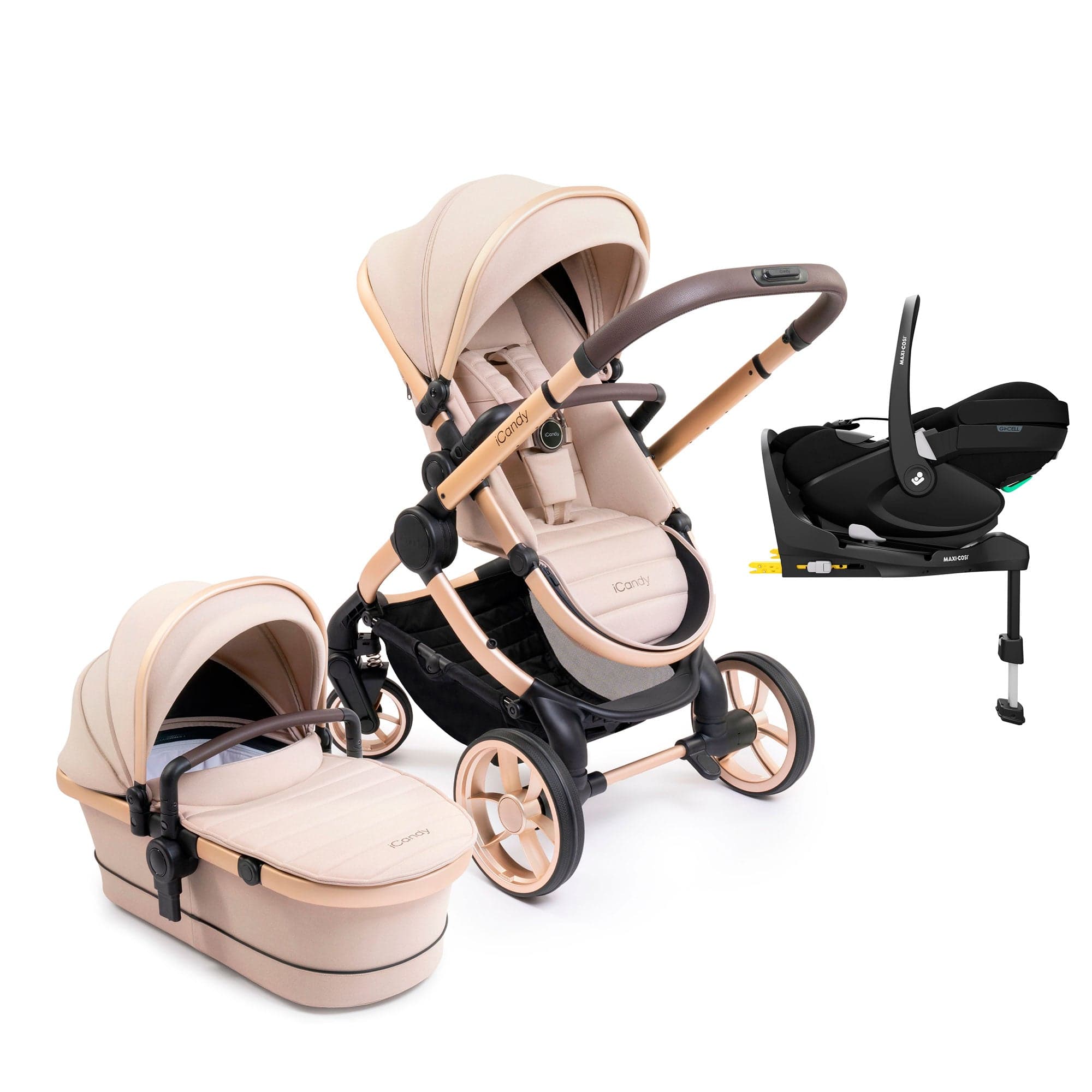 iCandy Peach 7 Maxi-Cosi Combo Set in Biscotti Travel Systems 15972-BIS-2 5010334052441