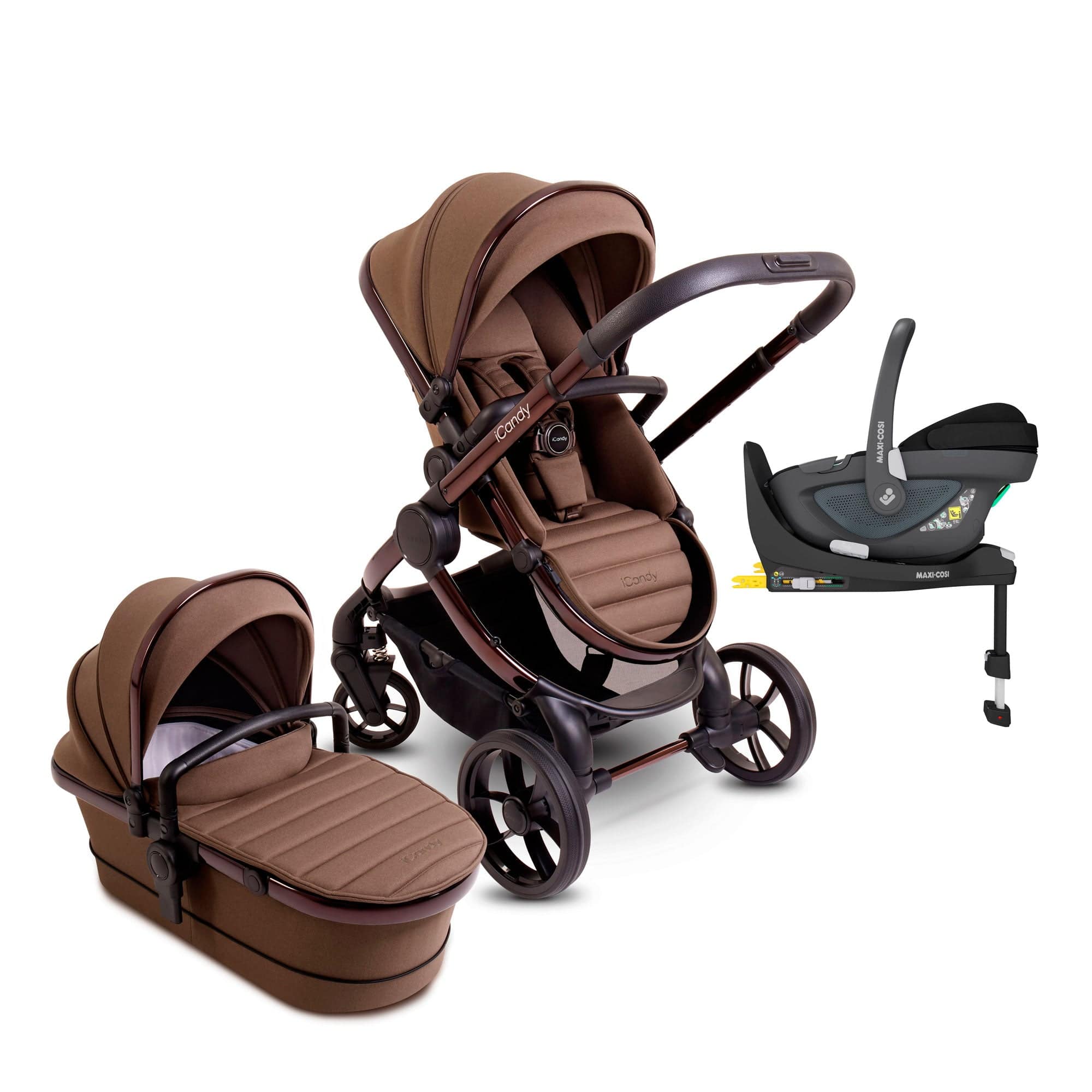 iCandy Peach 7 Maxi-Cosi Combo Set in Coco Travel Systems 15976-COC-1 5010334056937
