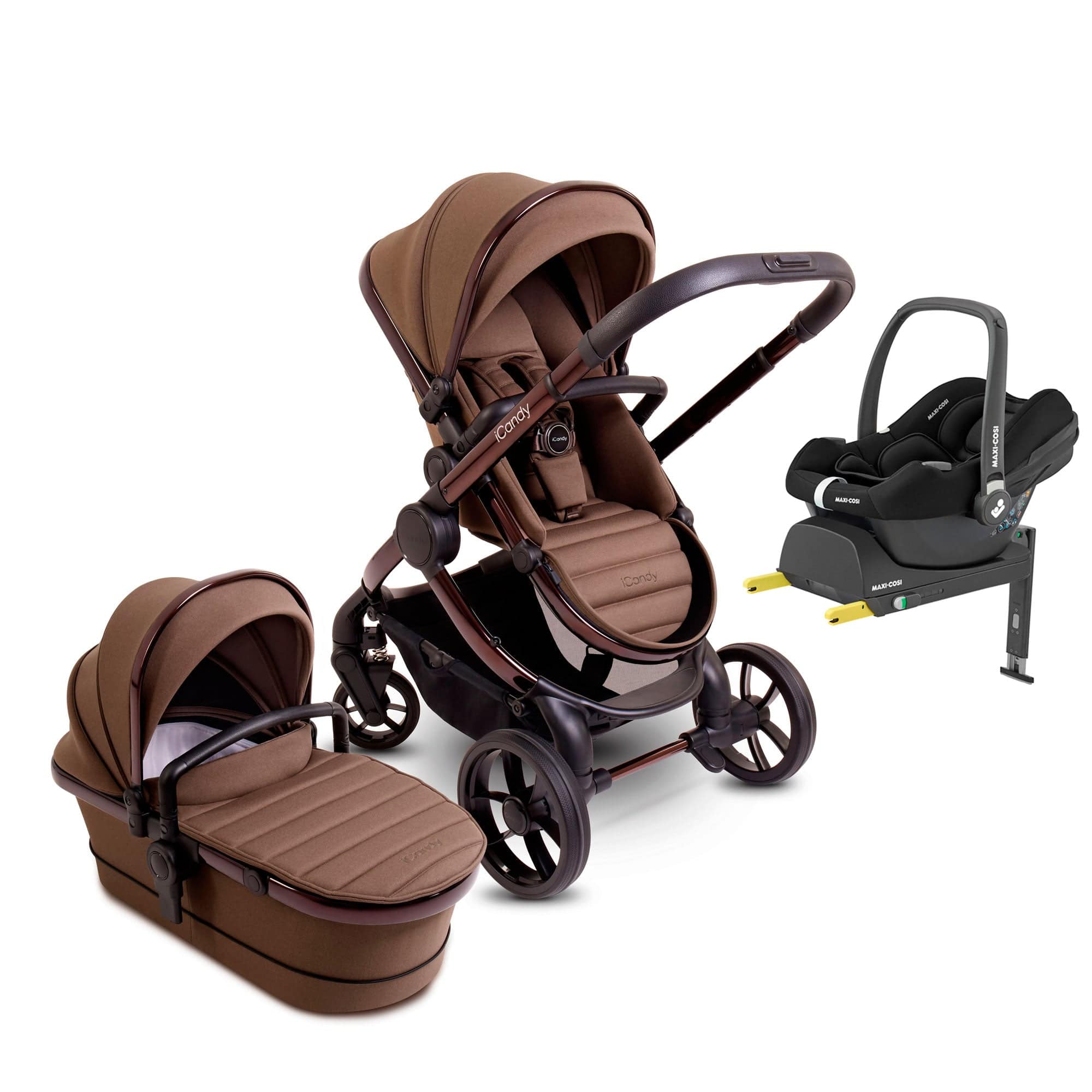 iCandy Peach 7 Maxi-Cosi Combo Set in Coco Travel Systems 15976-COC 5010334056937
