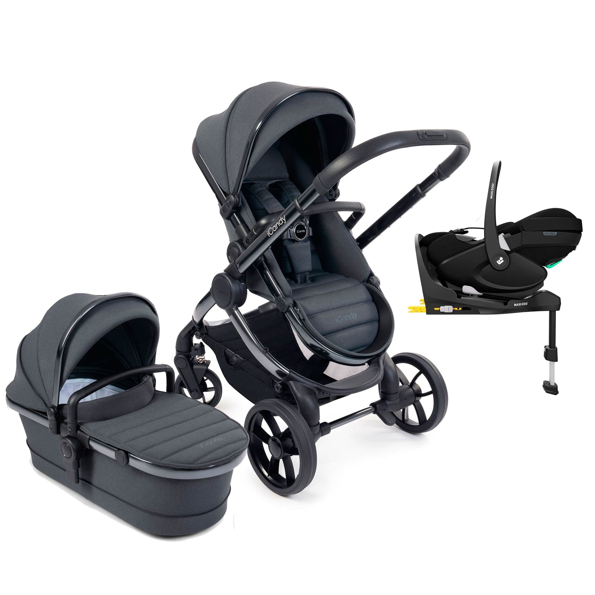 iCandy Peach 7 Maxi-Cosi Combo Set in Dark Grey Travel Systems 15967-DAR-GRY-2 5010334048086