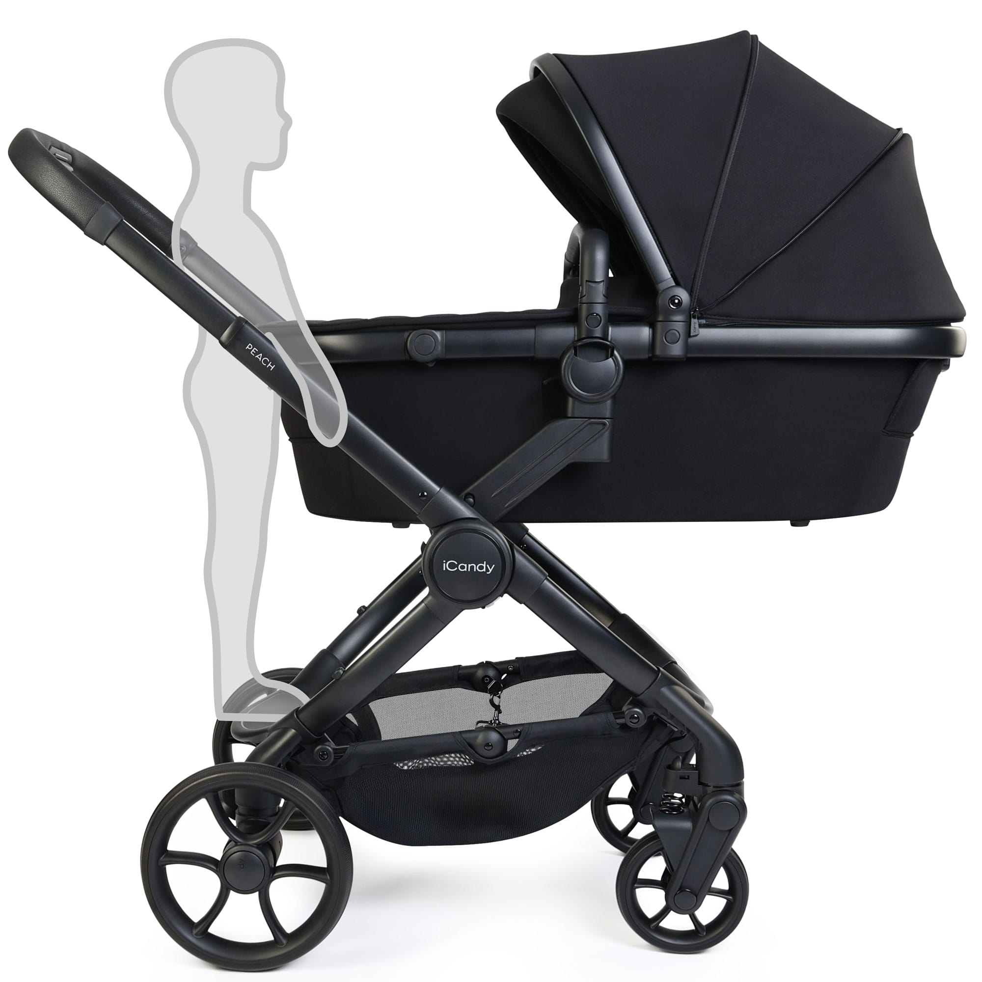 iCandy Peach 8 Complete Cybex Bundle in Black Travel Systems