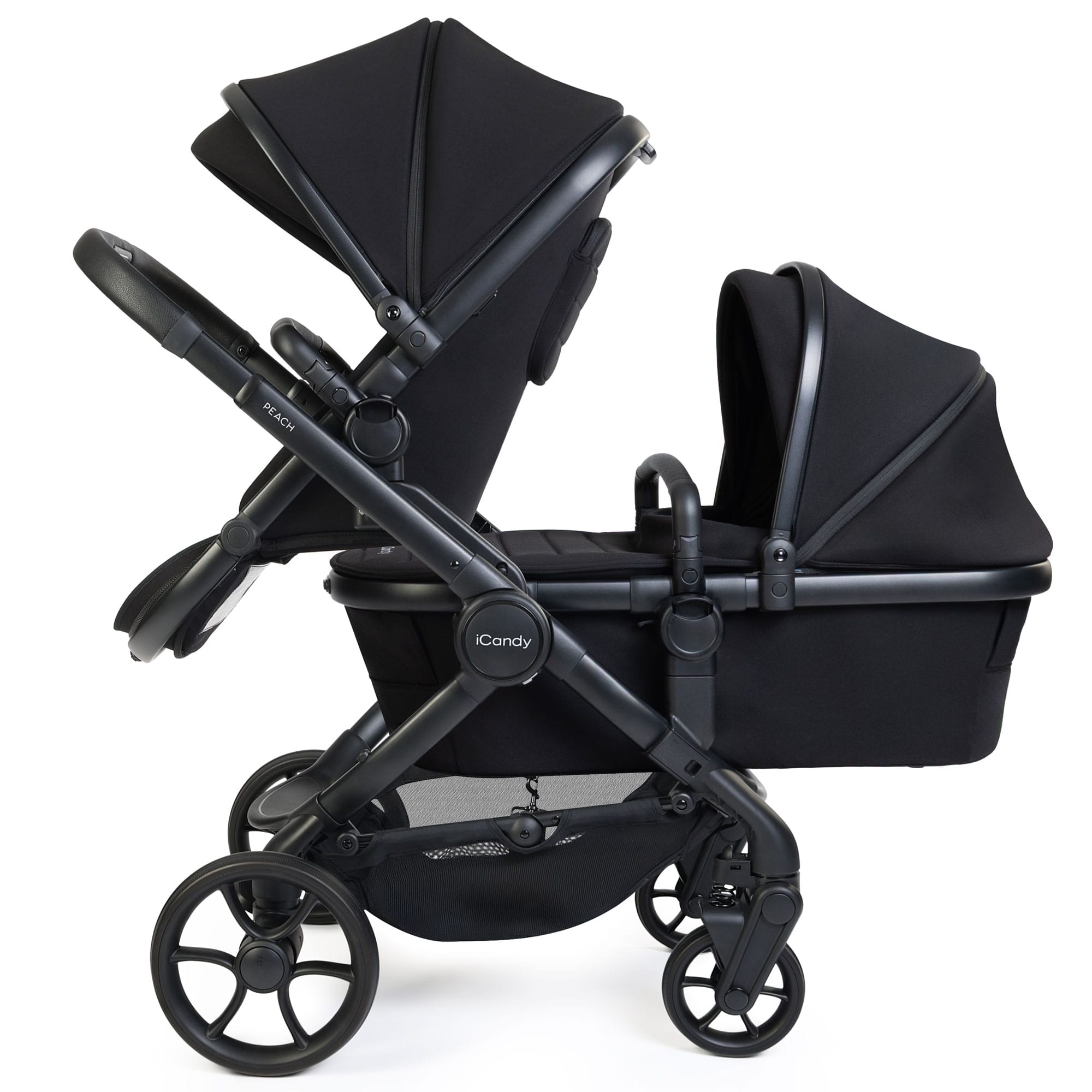 iCandy Peach 8 Double Complete Cybex Bundle in Black Travel Systems