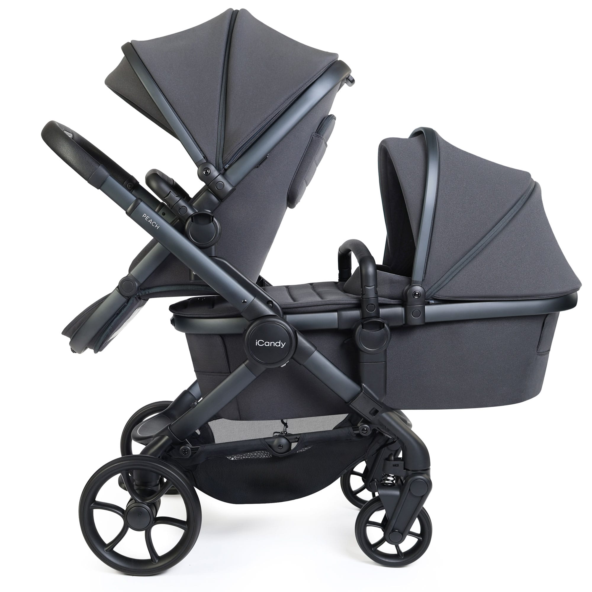 iCandy Peach 8 Double Complete Cybex Bundle in Grey Travel Systems