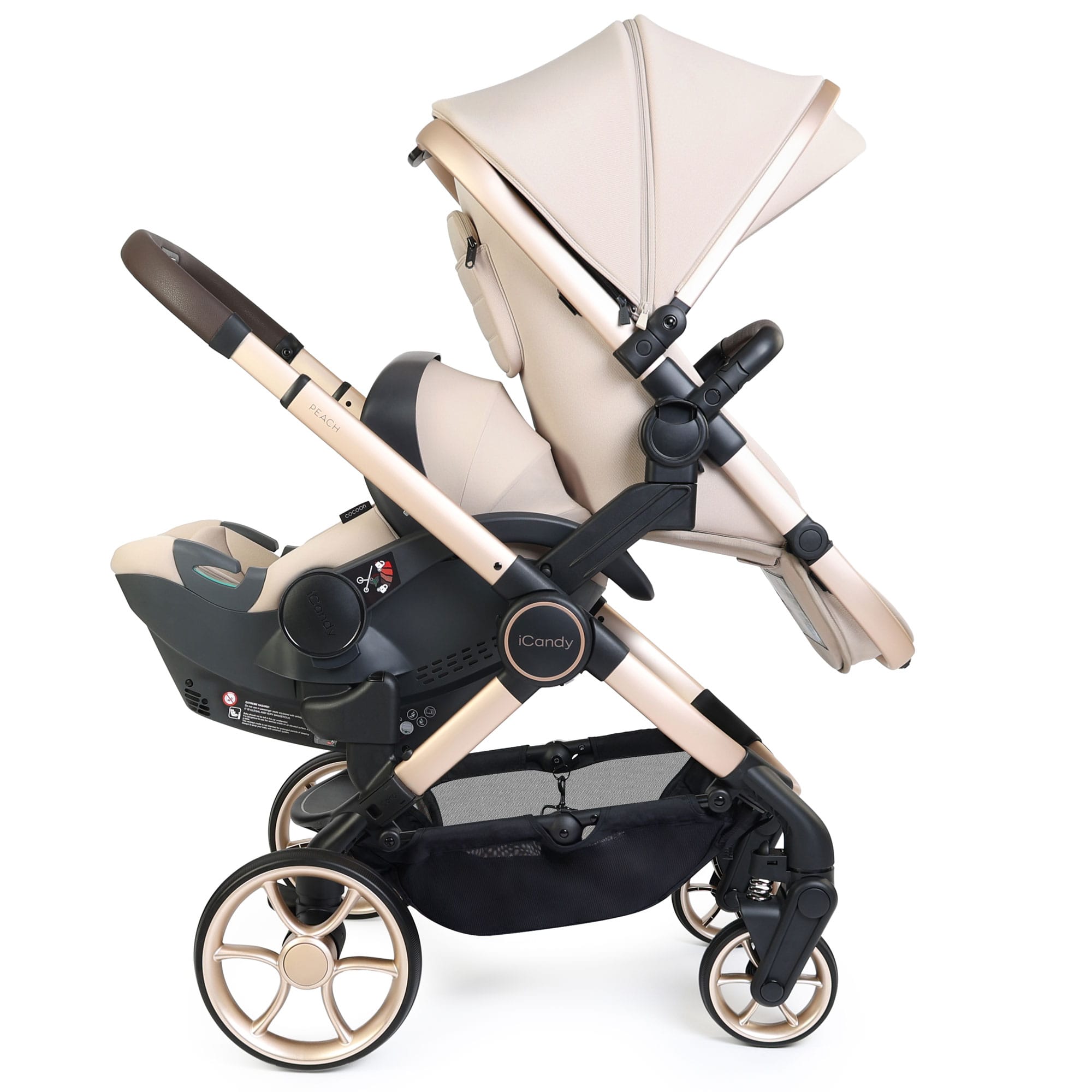 iCandy Peach 8 Editions Double Complete Bundle with Cocoon 360 in Biscotti Travel Systems P8-DBL-BIS 5010334064949
