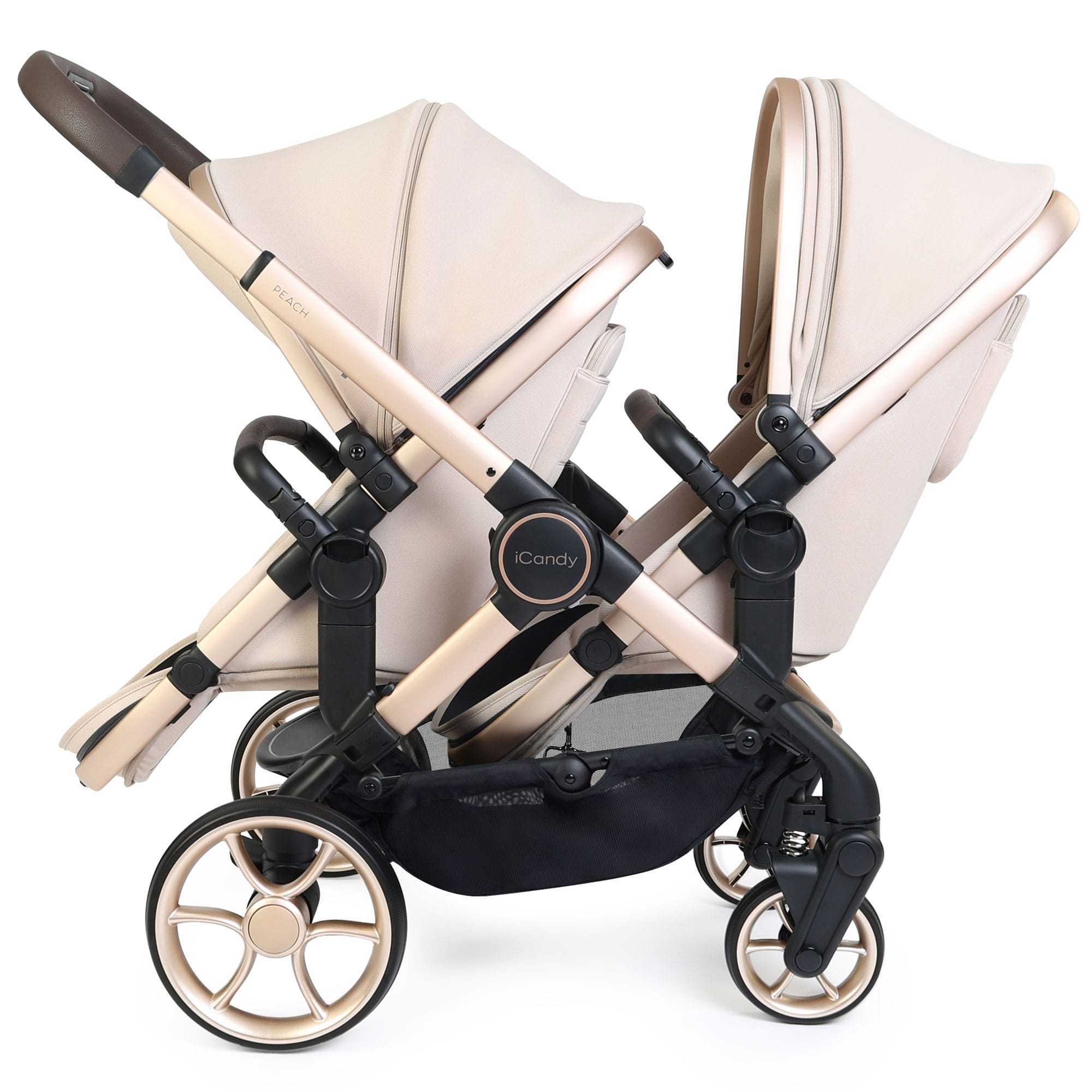 iCandy Peach 8 Editions Double Complete Cybex Bundle in Biscotti Travel Systems