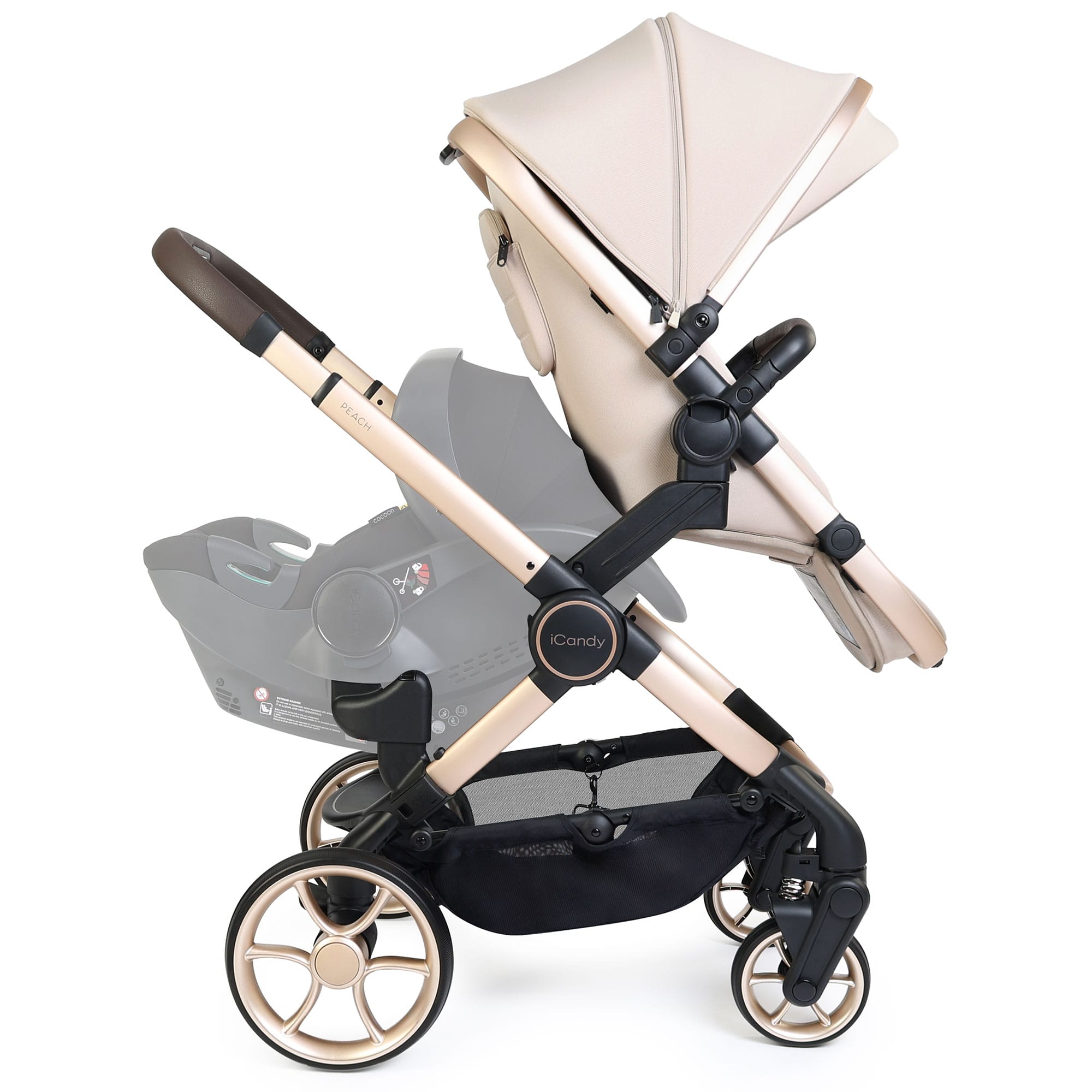 iCandy Peach 8 Editions Double Complete Maxi-Cosi Bundle in Biscotti Travel Systems