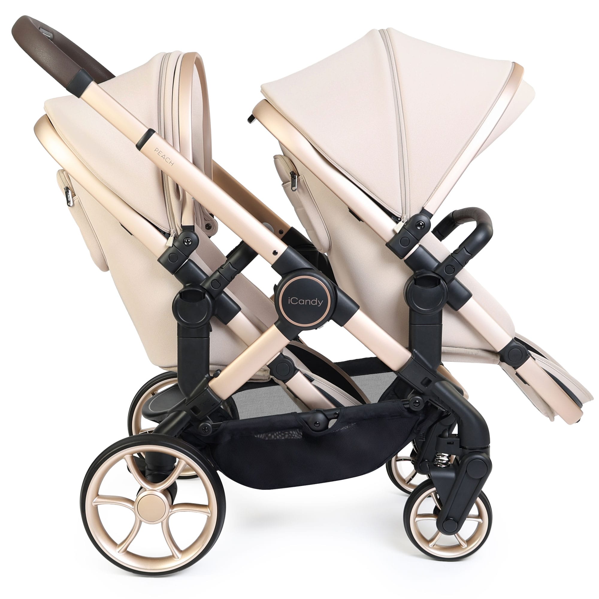 iCandy Peach 8 Editions Double Complete Maxi-Cosi Bundle in Biscotti Travel Systems