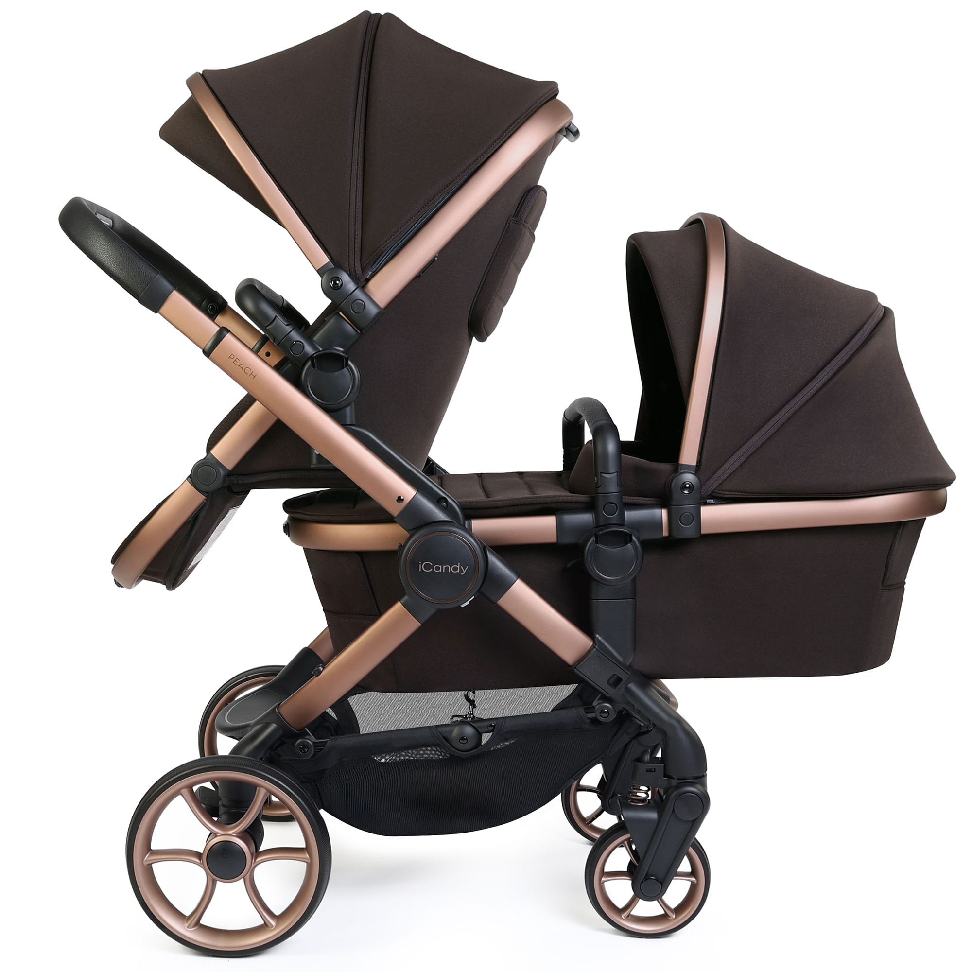iCandy Peach 8 Editions Double Complete Maxi-Cosi Bundle in Pecan Travel Systems