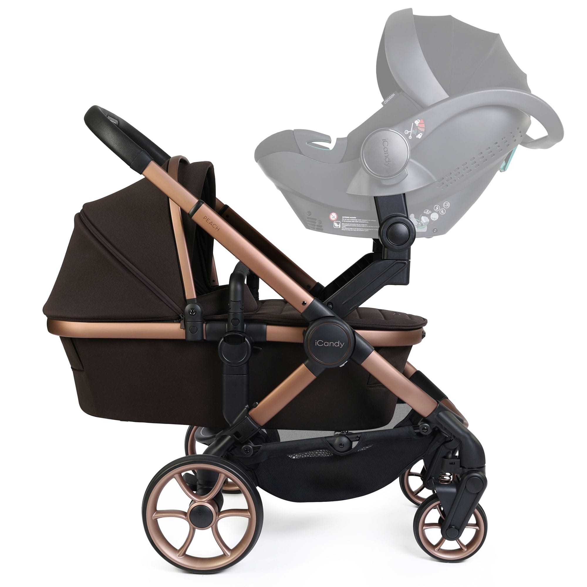iCandy Peach 8 Editions Twin Complete Maxi-Cosi Travel System in Pecan Travel Systems