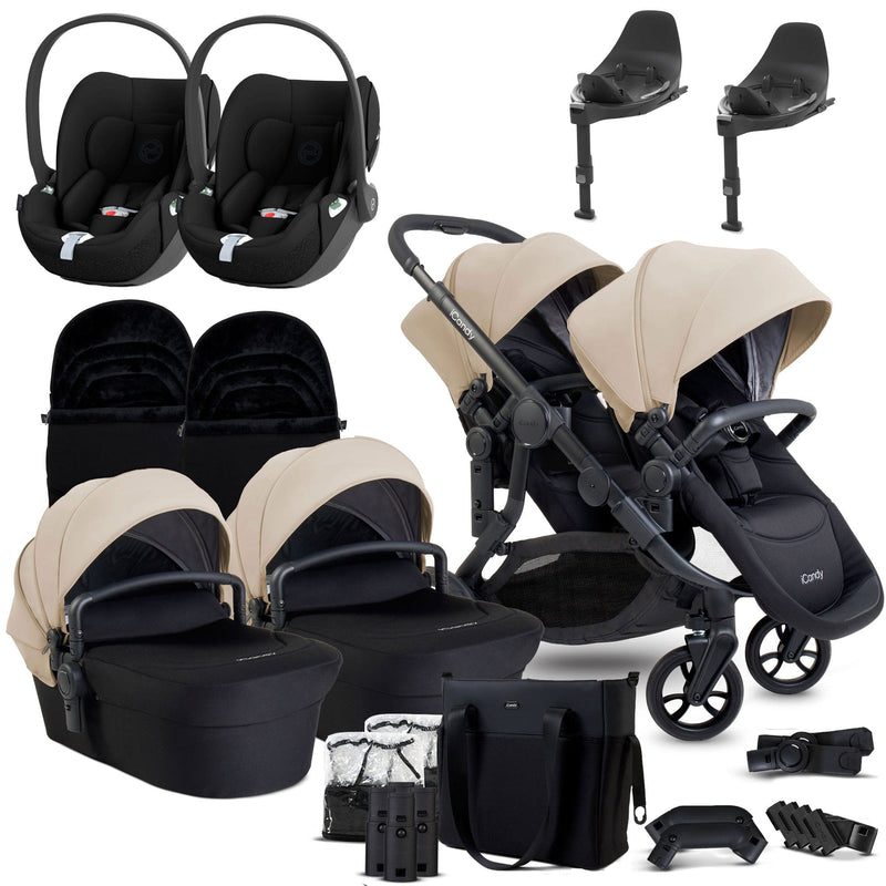 cybex orange iCandy Orange 4 Twin Cybex Travel System in Latte