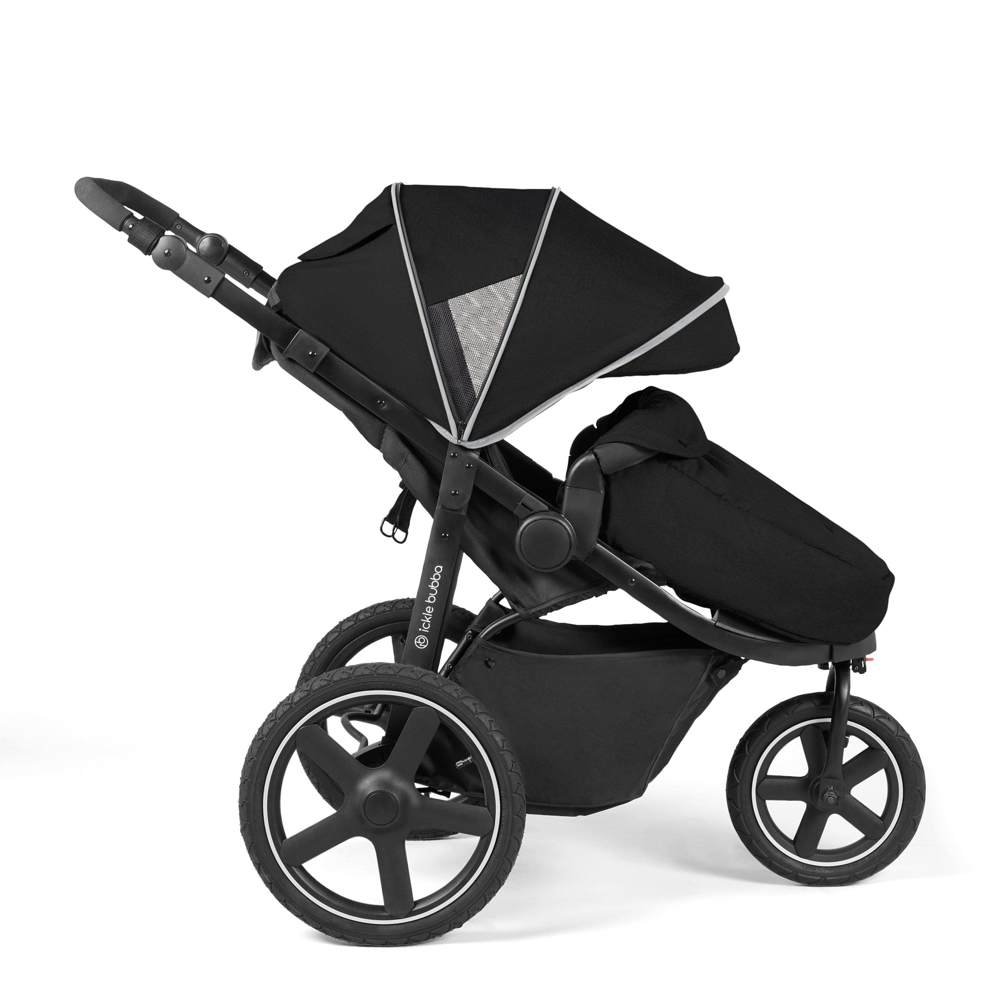 Ickle Bubba Venus Prime Jogger Stroller in Black/Black 3 Wheelers 18-004-300-001 5056515033663