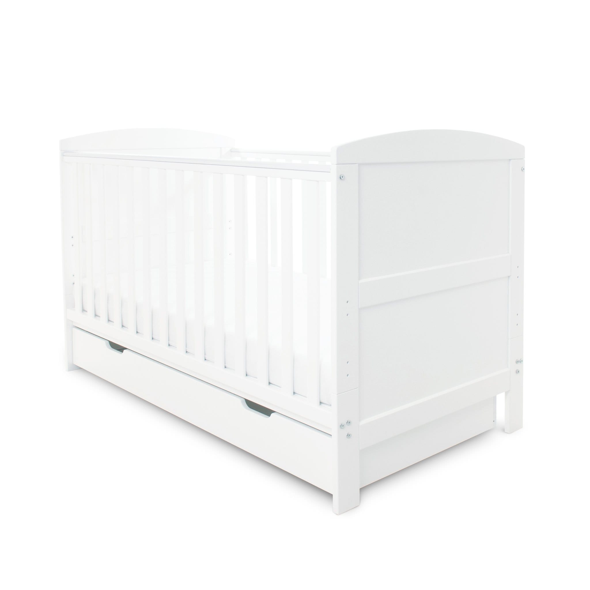 Ickle Bubba Coleby Classic 2 Piece Furniture Set with Under Drawer White Cot Beds