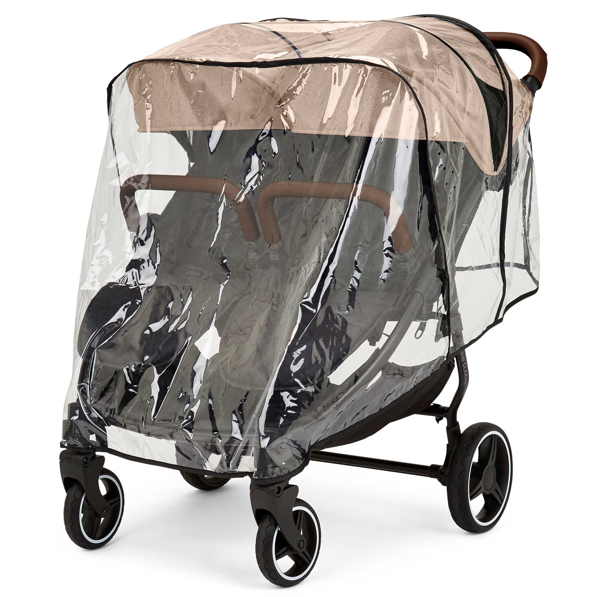 Ickle Bubba Venus Prime Double Stroller in Black/Biscuit/Tan Double & Twin Prams 16-004-300-157 5056515034592