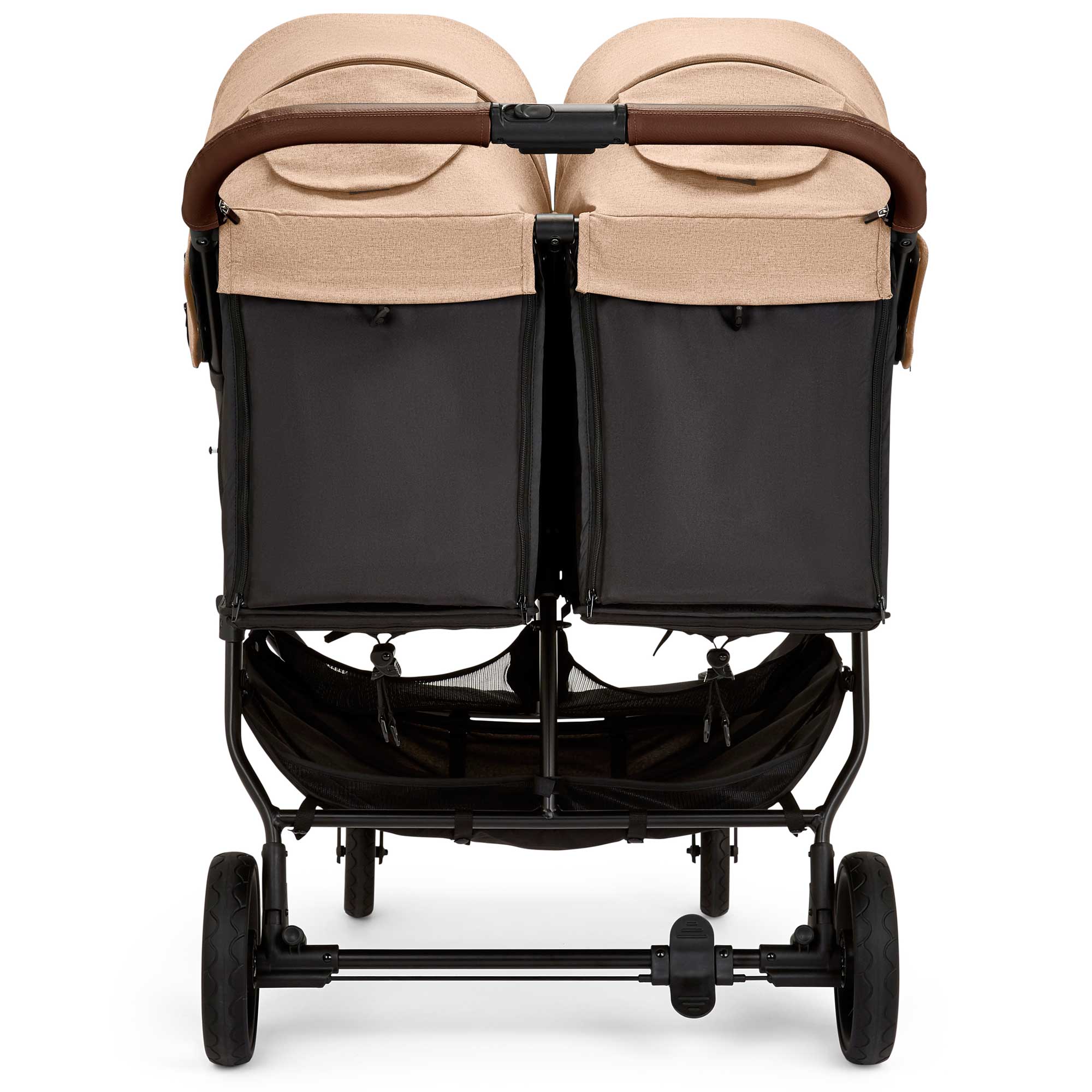 Ickle Bubba Venus Prime Double Stroller in Black/Biscuit/Tan Double & Twin Prams 16-004-300-157 5056515034592