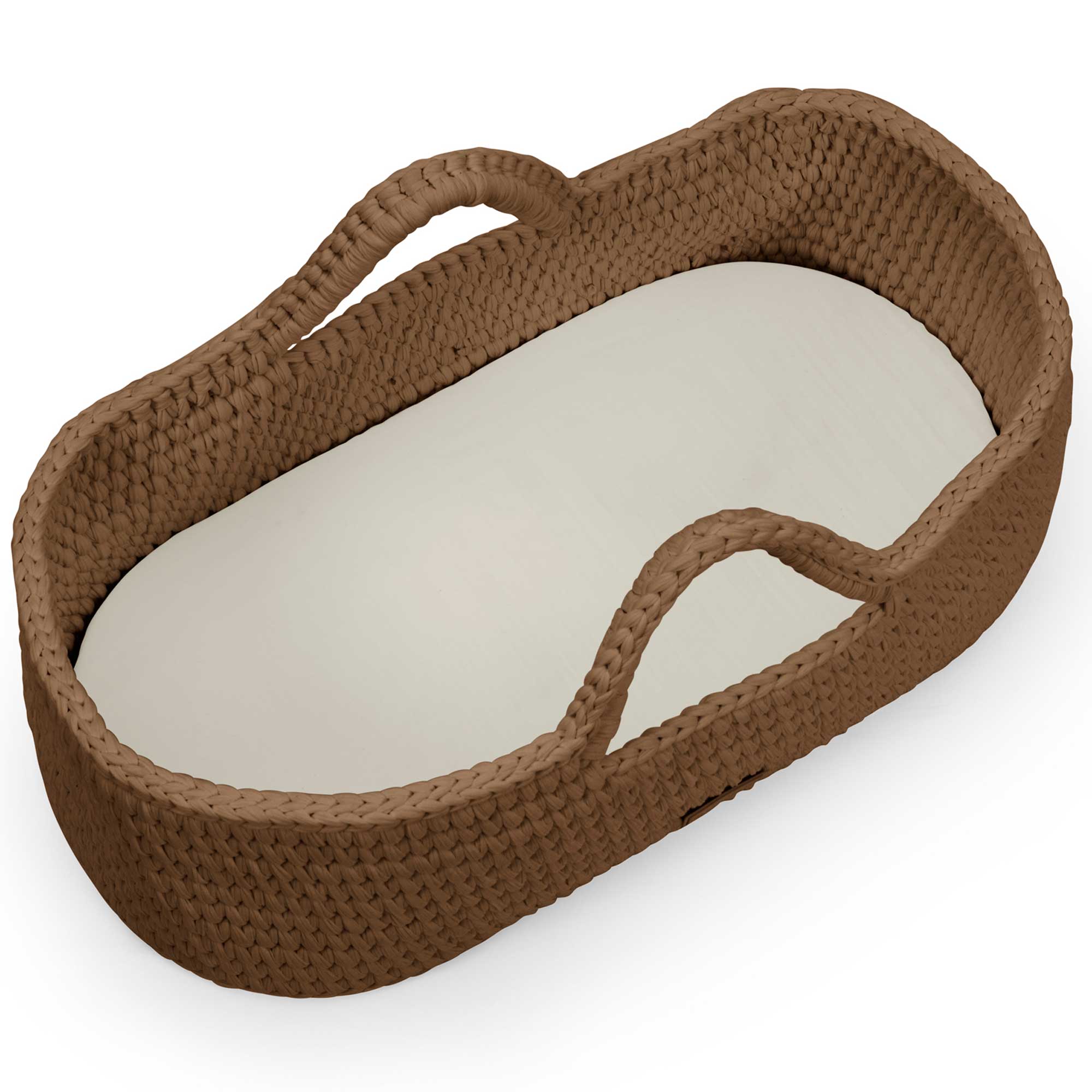 Nova Moses Basket & Stand in Mocha/White Moses Baskets & Stands