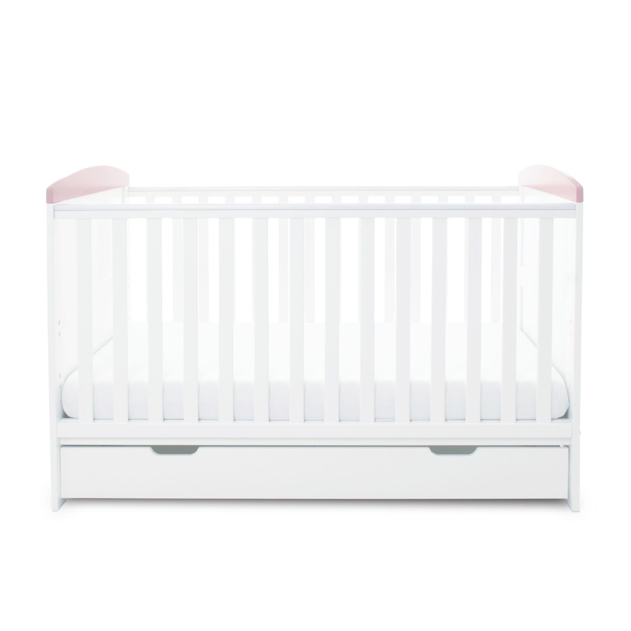 Ickle Bubba Coleby Style 2 Piece Furniture Set with Under Drawer Elephant Love Pink Nursery Room Sets