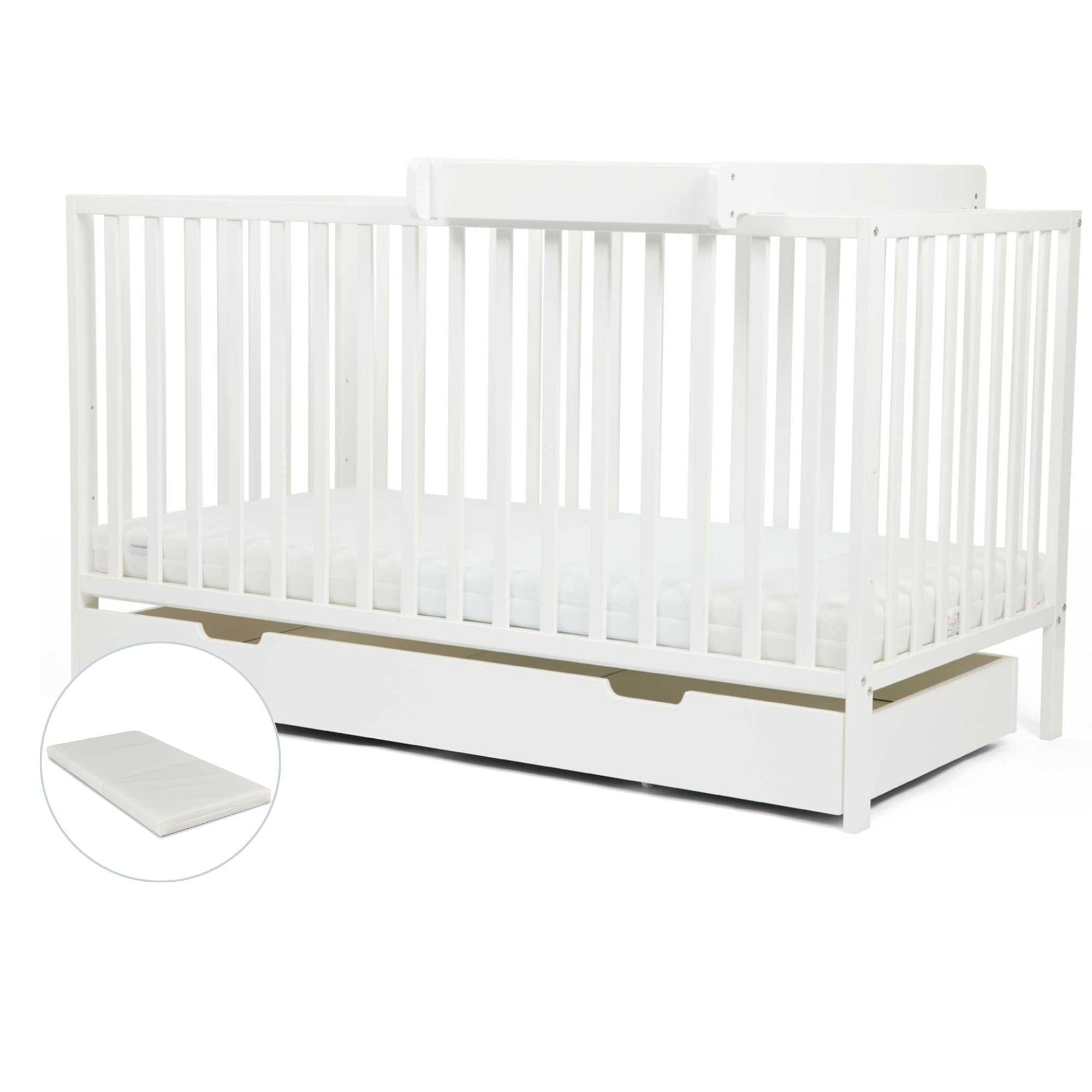 Ickle Bubba Hartley Classic 2 Piece Furniture Set in White Nursery Room Sets 65-002-D2B-801 5056515014228