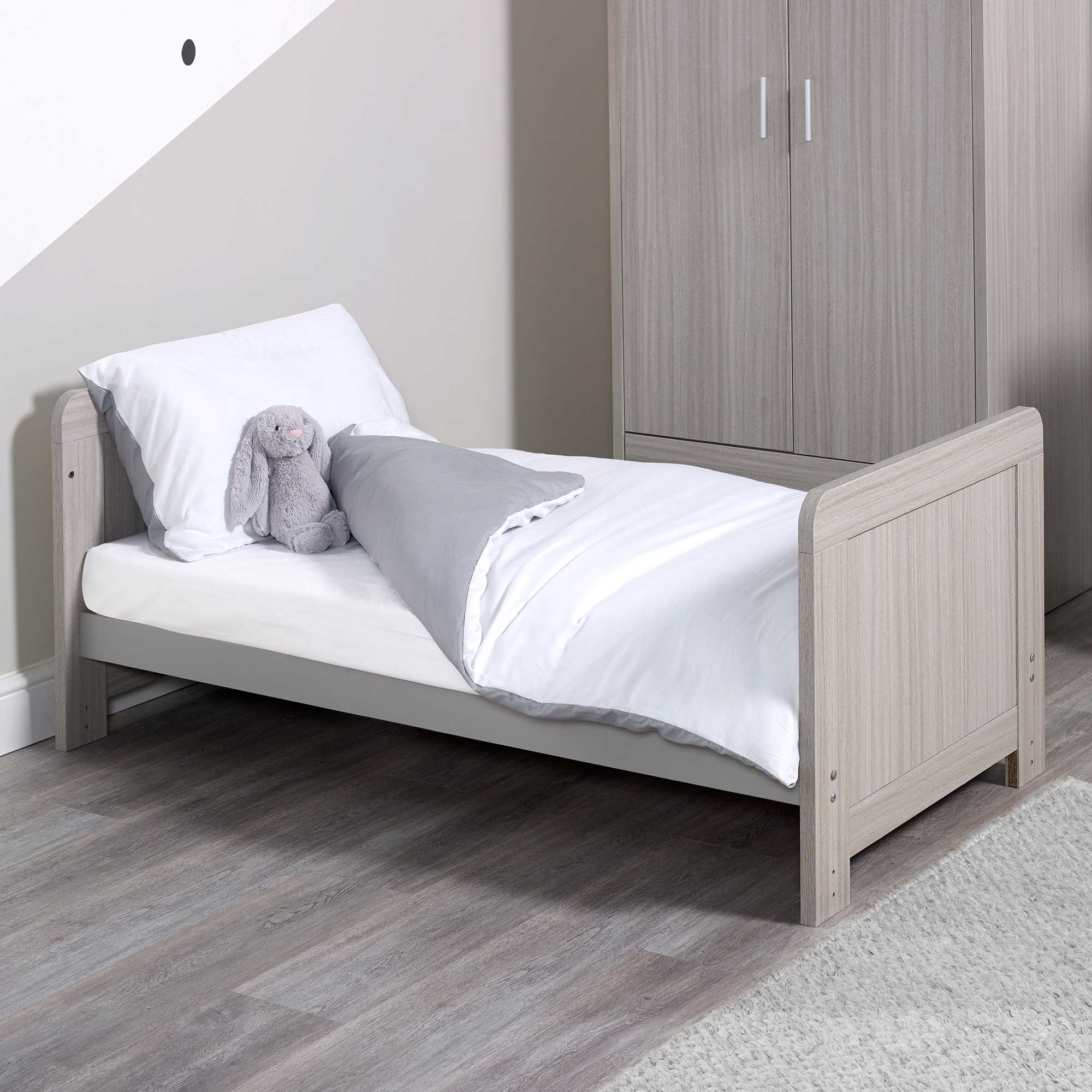 Ickle Bubba Pembrey 4 Piece Furniture Set and Under Drawer Ash Grey Nursery Room Sets