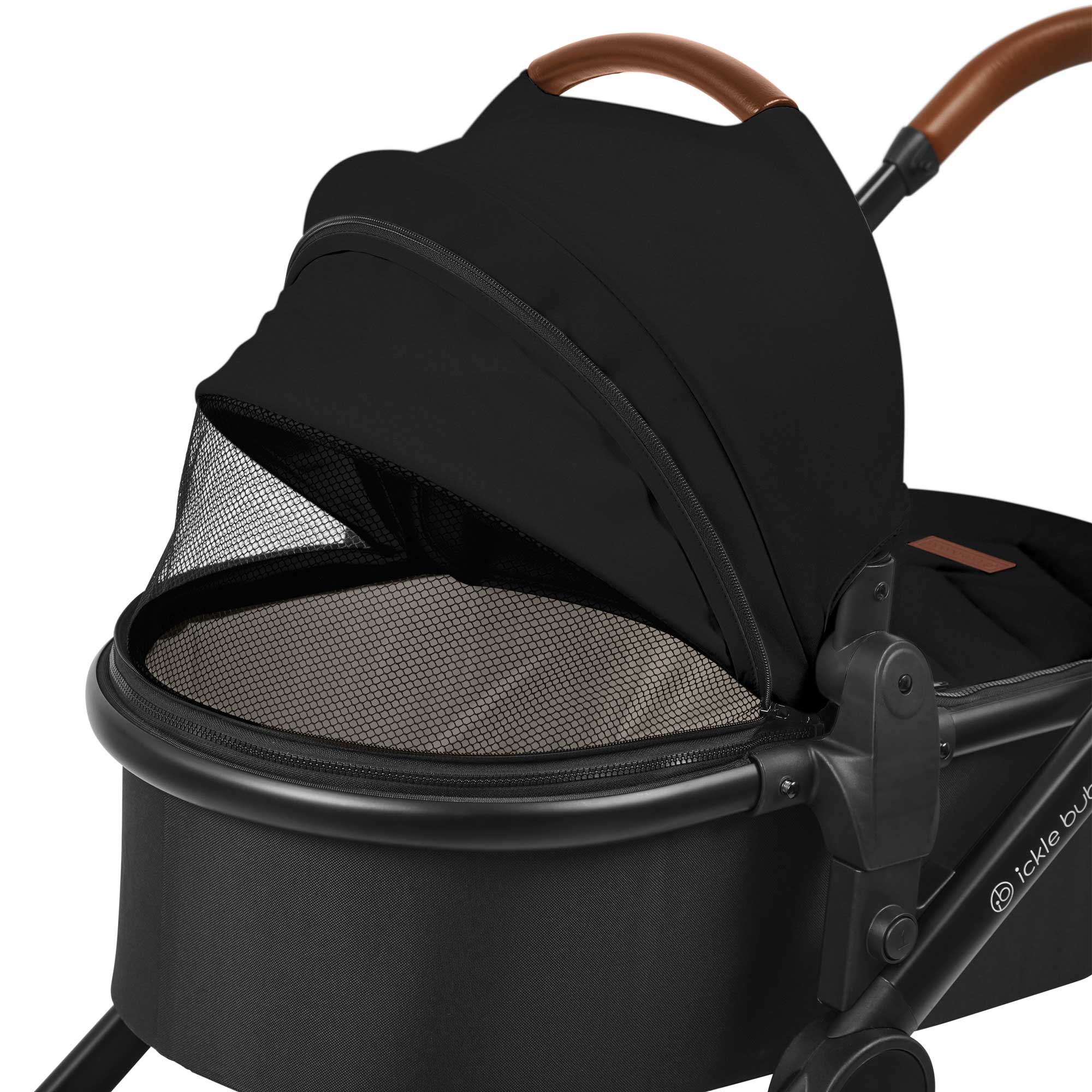 Ickle Bubba Virgo 2 in 1  Pushchair in Black/Black/Tan Pushchairs & Buggies 12-001-000-003 5056515034820