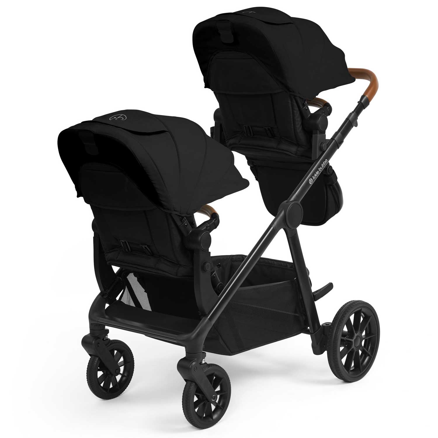 Ickle Bubba Virgo 2 in 1  Pushchair in Black/Black/Tan Pushchairs & Buggies 12-001-000-003 5056515034820