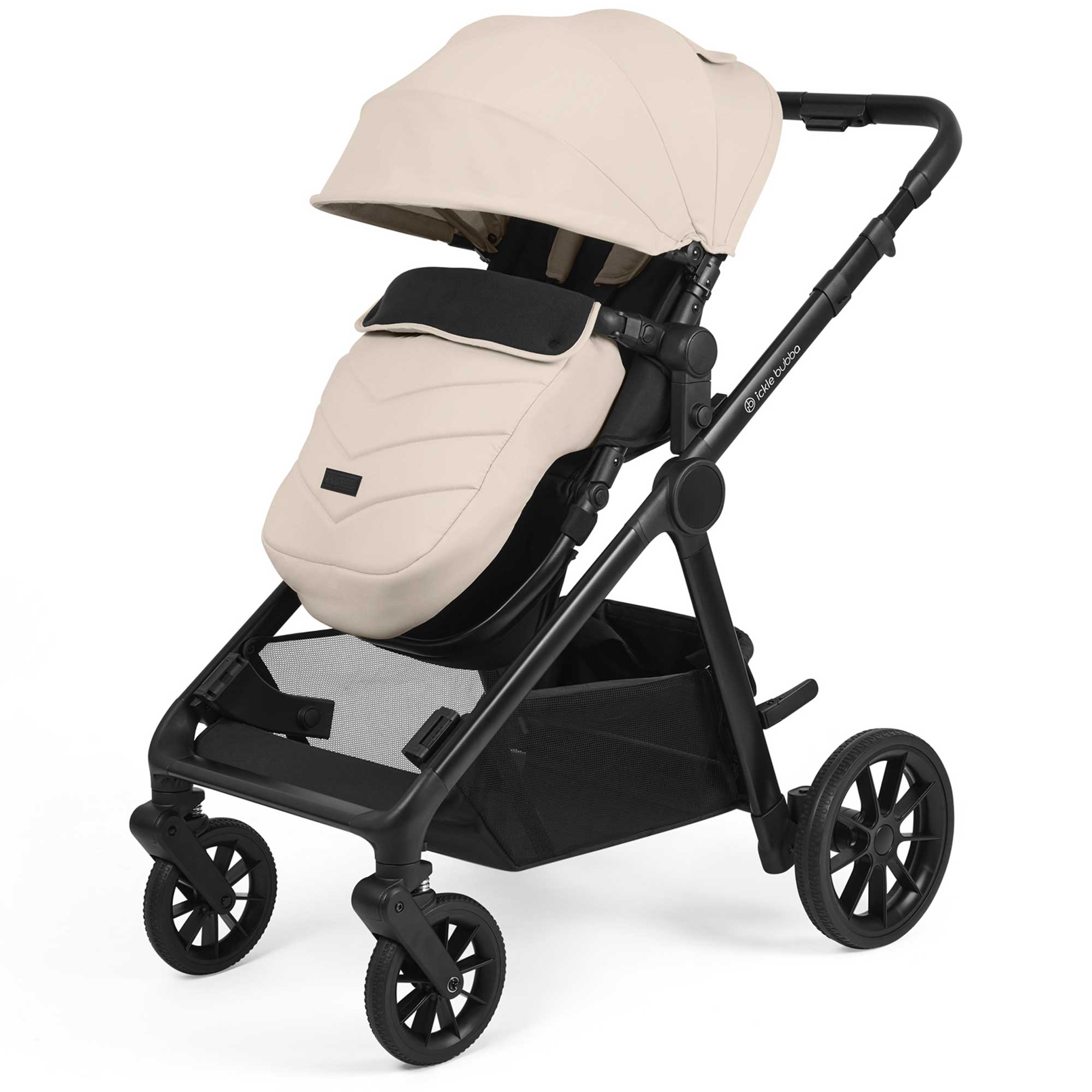 Ickle Bubba Virgo 2 in 1  Pushchair in Black/Stone/Black Pushchairs & Buggies 12-001-000-163 5056515034837