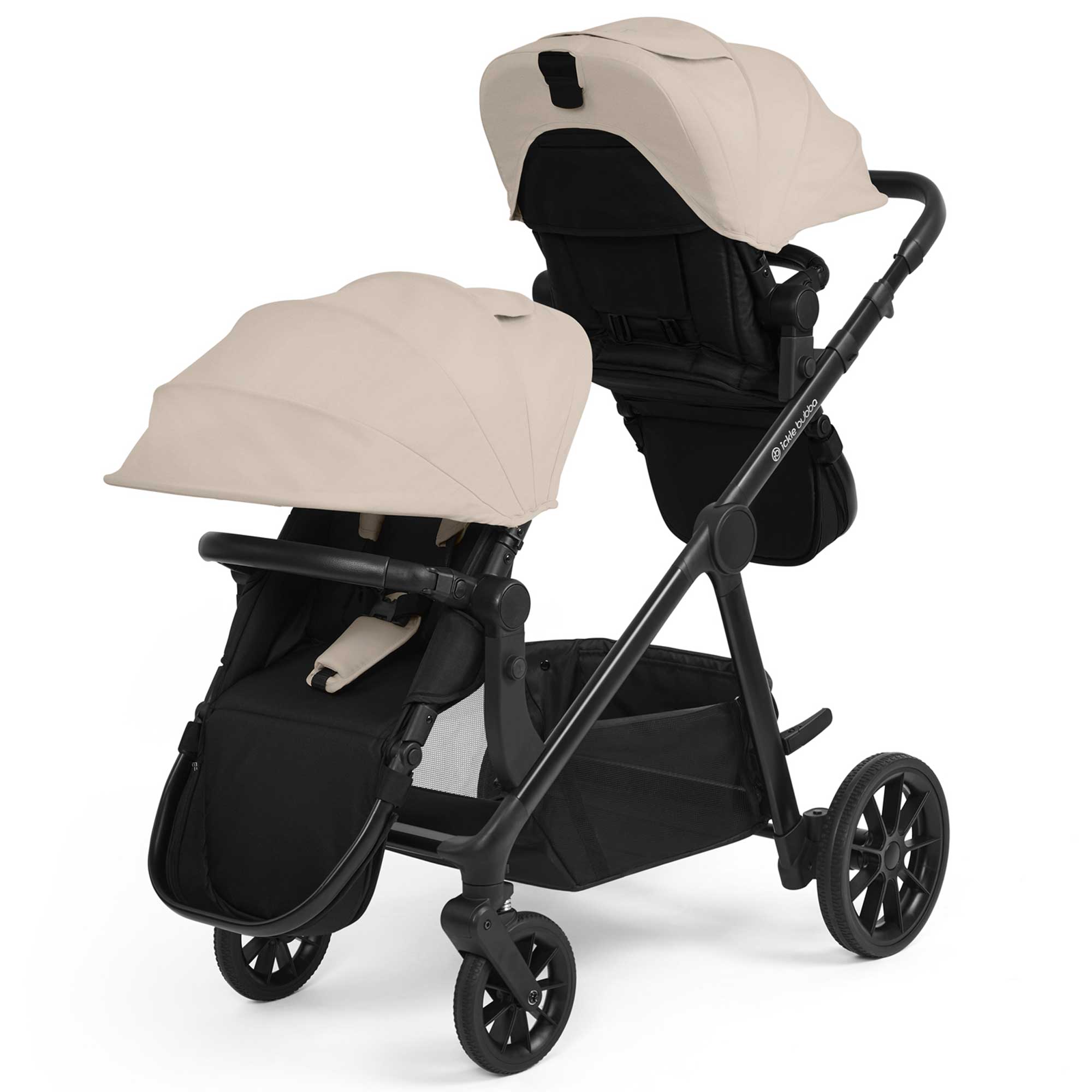 Ickle Bubba Virgo 2 in 1  Pushchair in Black/Stone/Black Pushchairs & Buggies 12-001-000-163 5056515034837