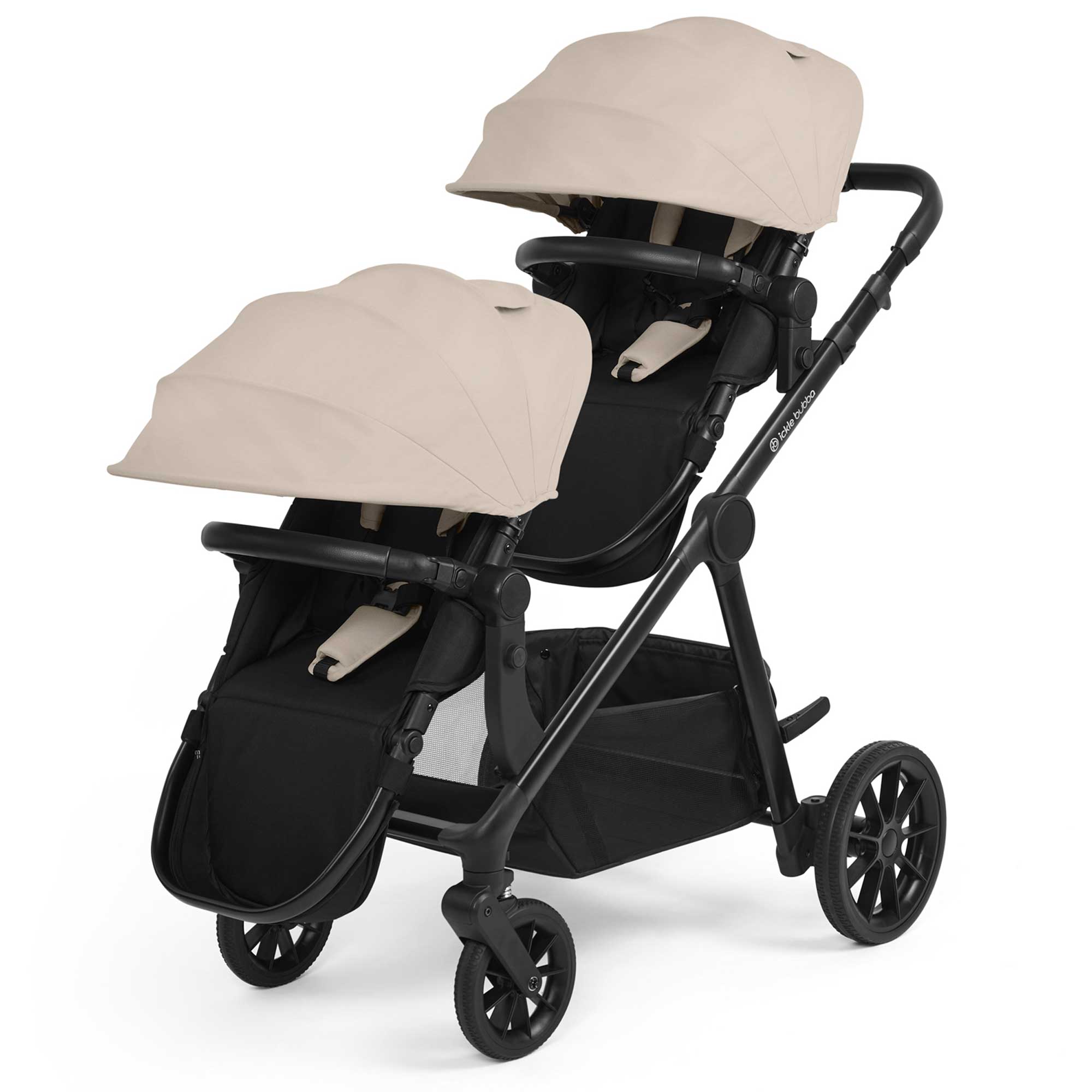 Ickle Bubba Virgo 2 in 1  Pushchair in Black/Stone/Black Pushchairs & Buggies 12-001-000-163 5056515034837