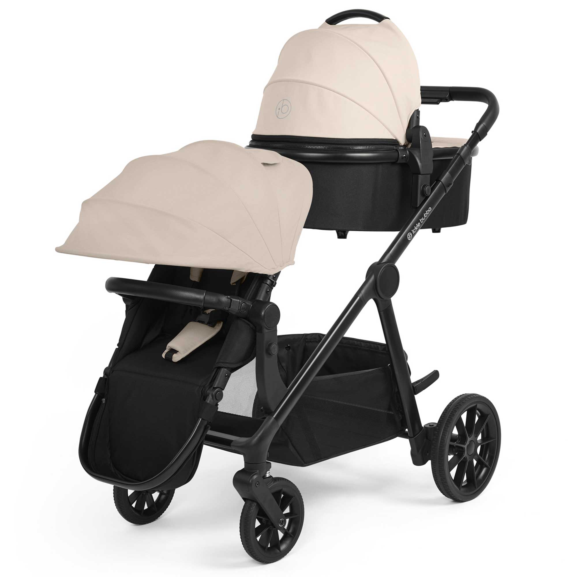 Ickle Bubba Virgo 2 in 1  Pushchair in Black/Stone/Black Pushchairs & Buggies 12-001-000-163 5056515034837
