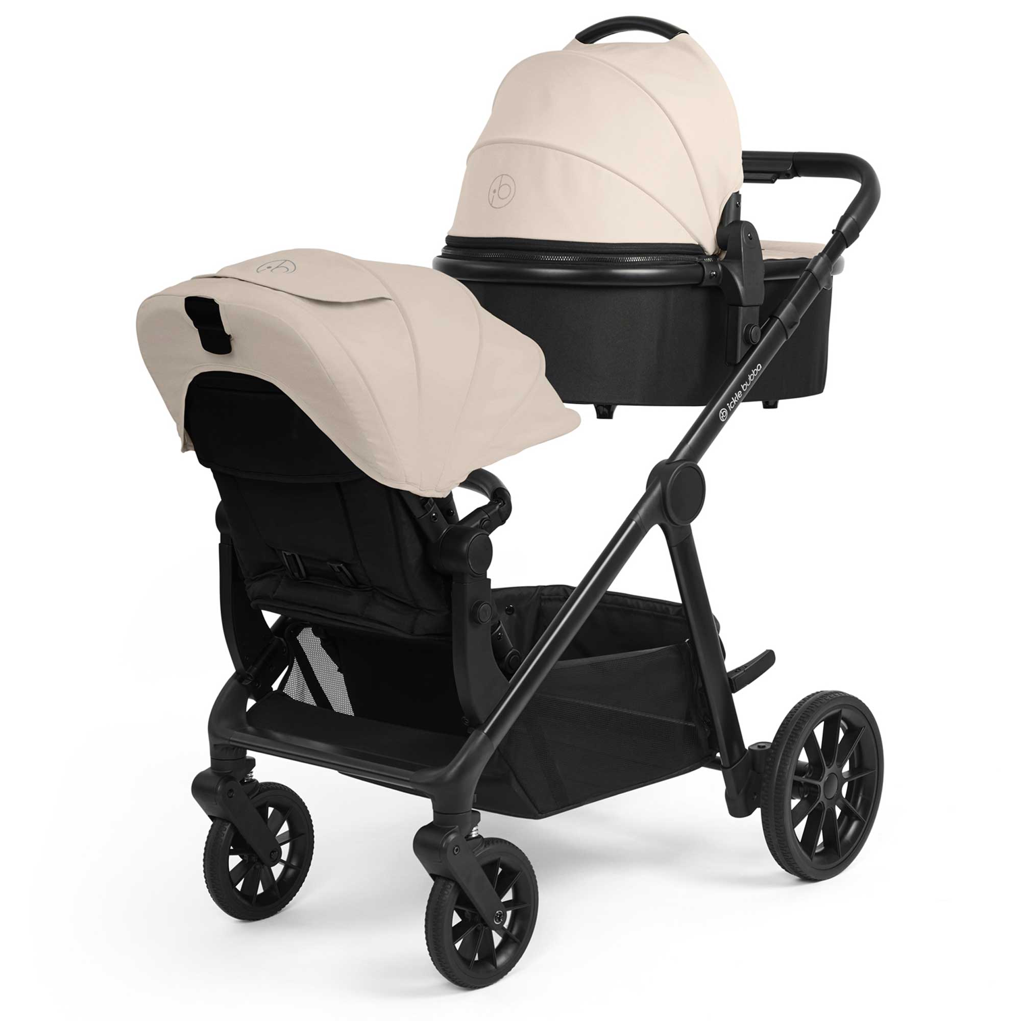 Ickle Bubba Virgo 2 in 1  Pushchair in Black/Stone/Black Pushchairs & Buggies 12-001-000-163 5056515034837
