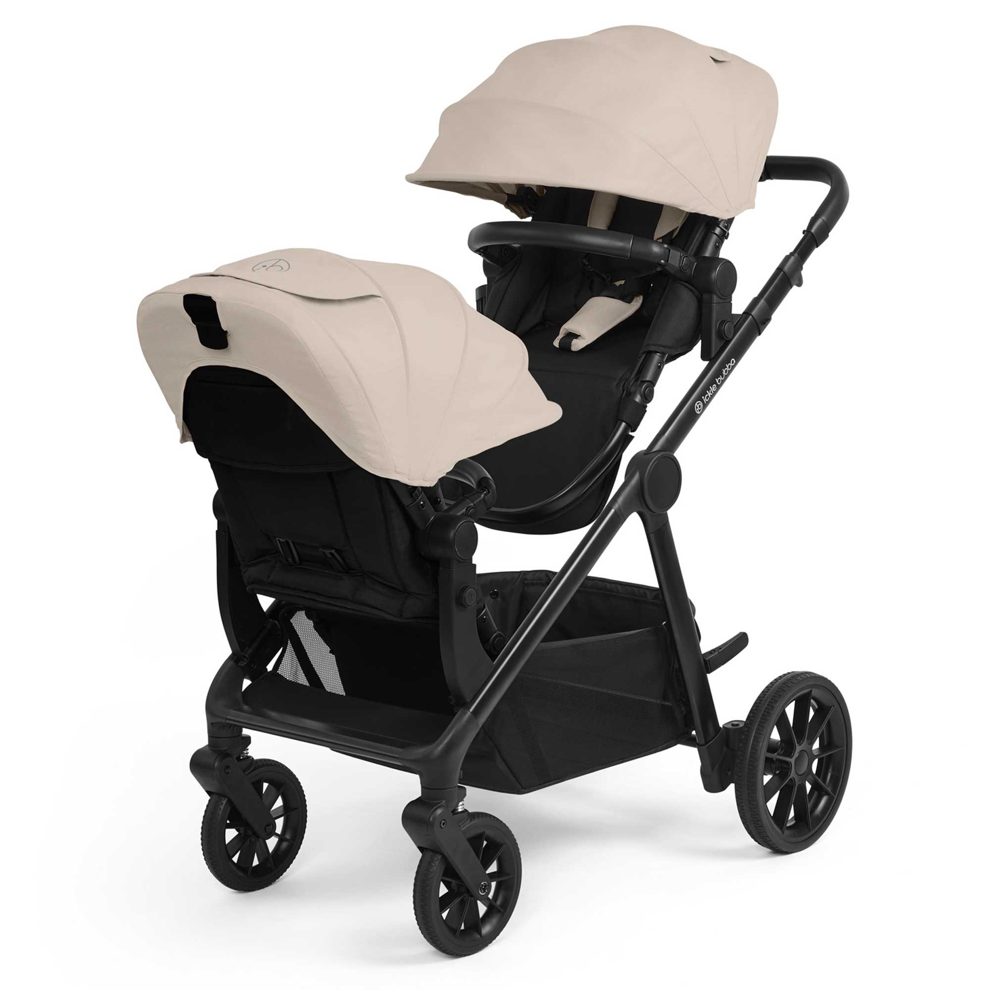 Ickle Bubba Virgo 2 in 1  Twin Package in Black/Stone/Black Pushchairs & Buggies 12-001-050-163 5056515034936